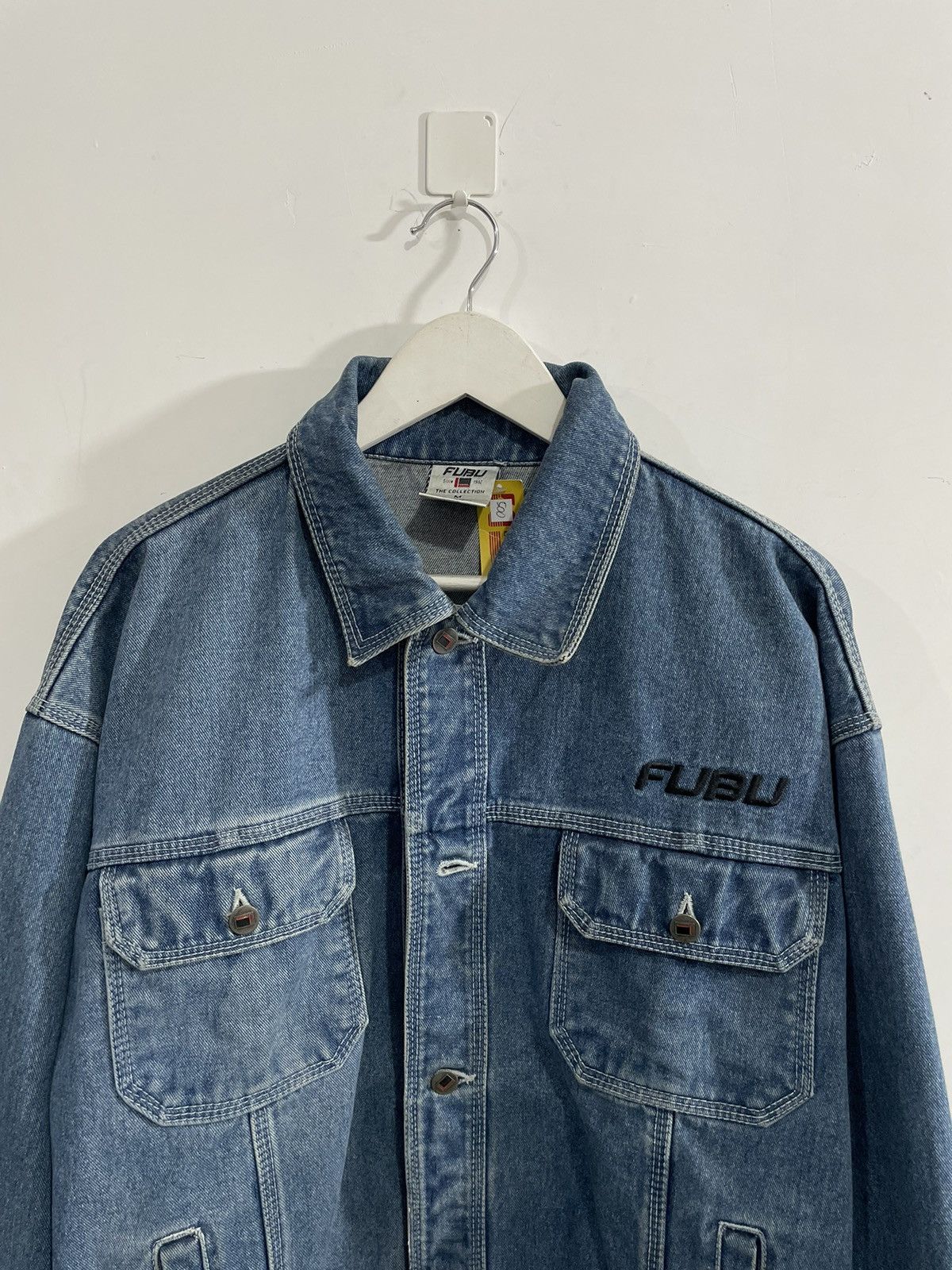 Fubu 90s Fubu hip hop denim embroidery logo Y2k style Size US XL / EU 56 / 4 - 4 Thumbnail