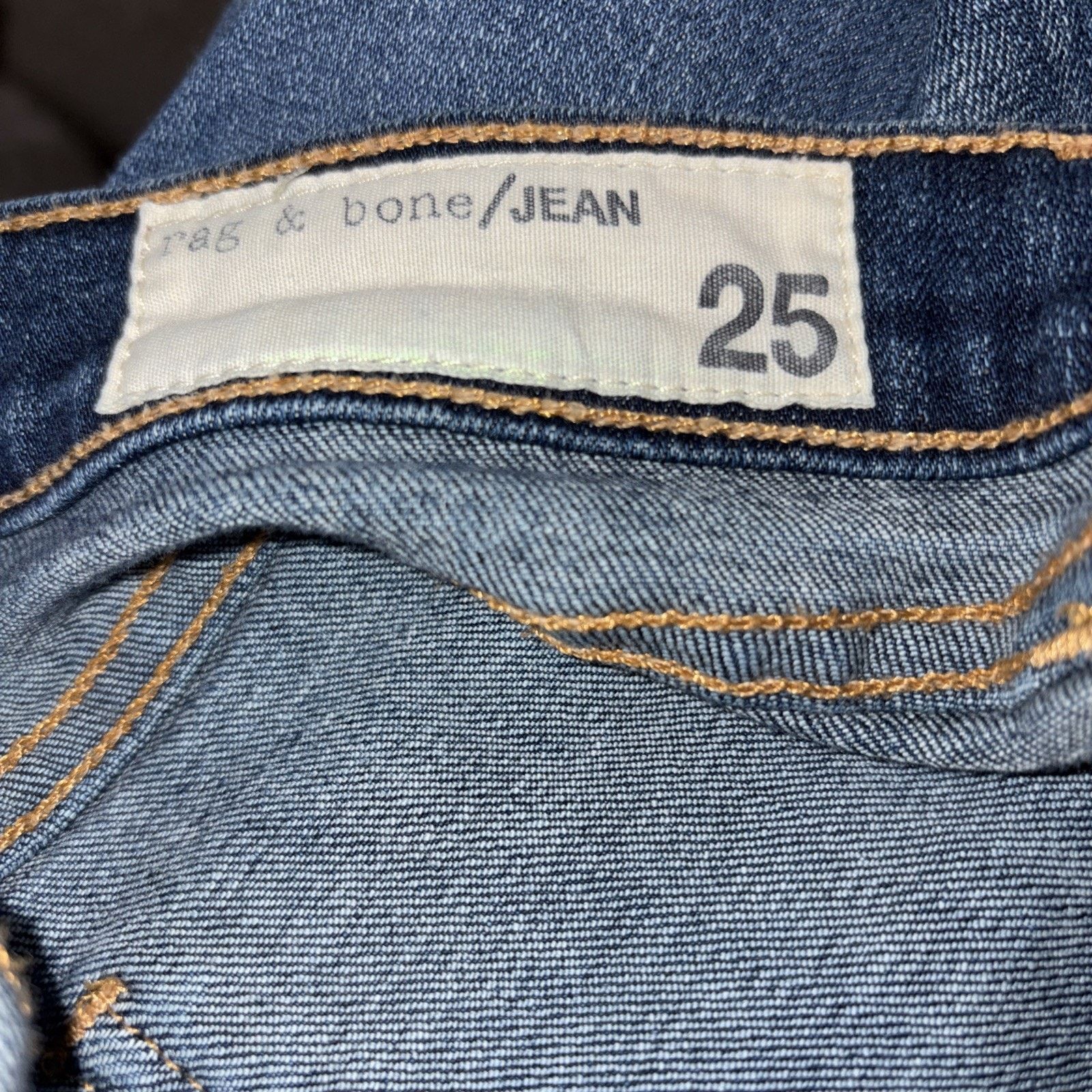Rag & Bone Rag & Bone Jeans Womens 25 Preston Raw Hem Blue Skinny Size 25" / US 0 / IT 36 - 6 Thumbnail