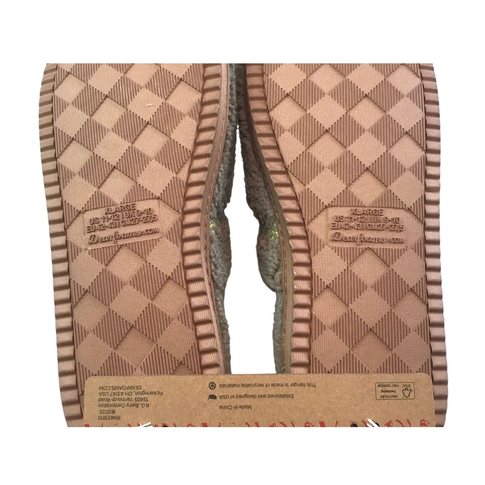 Other Dearfoam Slippers NWT Cozy Comfort Green Slip-On XL 11-12 Size US 11 / IT 41 - 6 Thumbnail