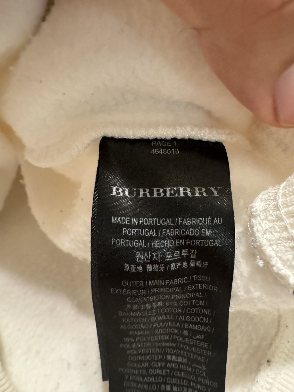 Burberry Burberrys embroidered crest sweatshirt, Size US L / EU 52-54 / 3 - 6 Thumbnail