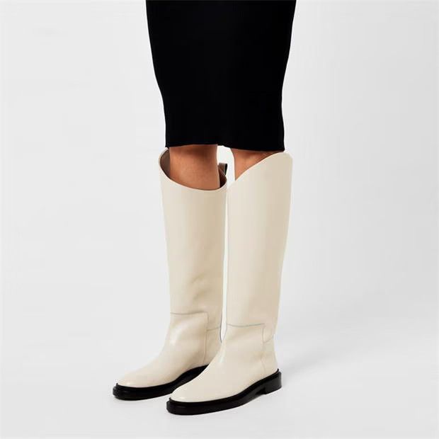 Jil Sander o1g2r1mq1024 Heel Ankle Boots in Natural Size US 9 / IT 39 - 5 Thumbnail