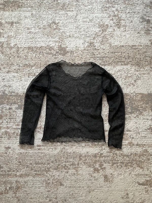 Other Vintage 2000s From Japan Mesh Shirt Longsleves Unique Size S / US 4 / IT 40 - 1 Thumbnail