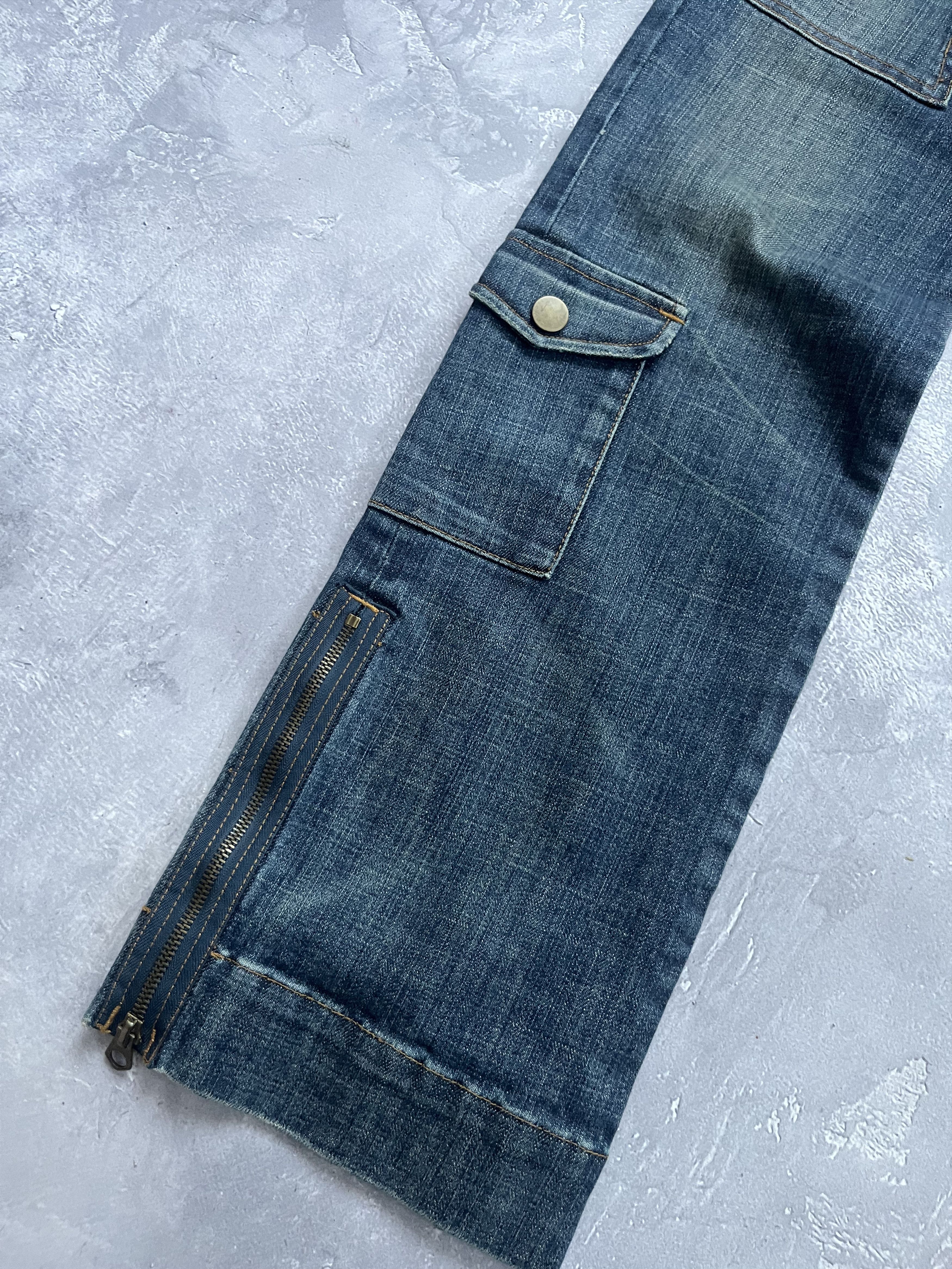 Ralph Lauren Vintage Ralph Lauren Military Denim Blue Cargo Pants Size 32" / US 10 / IT 46 - 3 Thumbnail