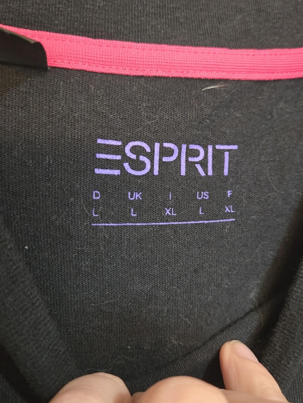 Esprit Esprit Linen Blend Asymmetrical Hem Tee- Black Size L / US 10 / IT 46 - 5 Thumbnail