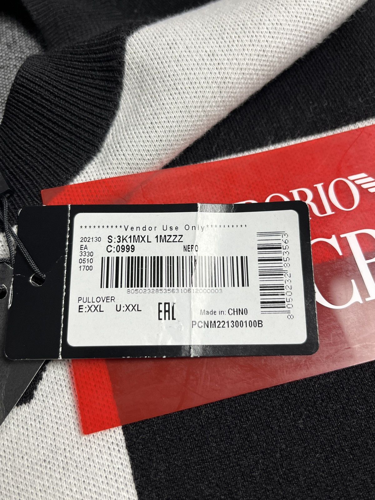 Emporio Armani SS2020 Emporio Armani Jacquard R-EAcreate Logo Sweater Black Size US XXL / EU 58 / 5 - 14 Thumbnail