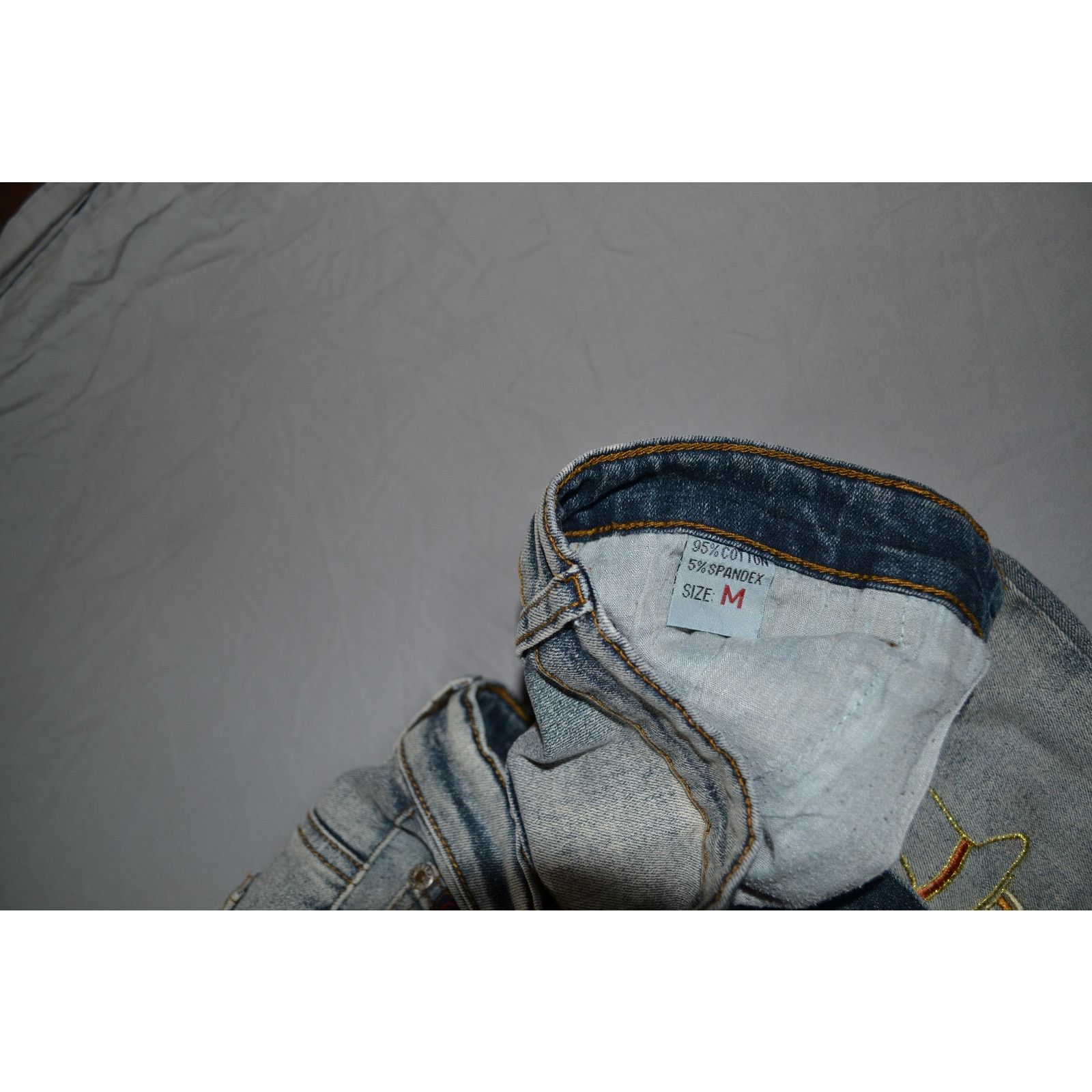Other Ferzige Vintage Embelished Distressed Denim Jeans Y2K 1990s Size 26" / US 2 / IT 38 - 5 Thumbnail