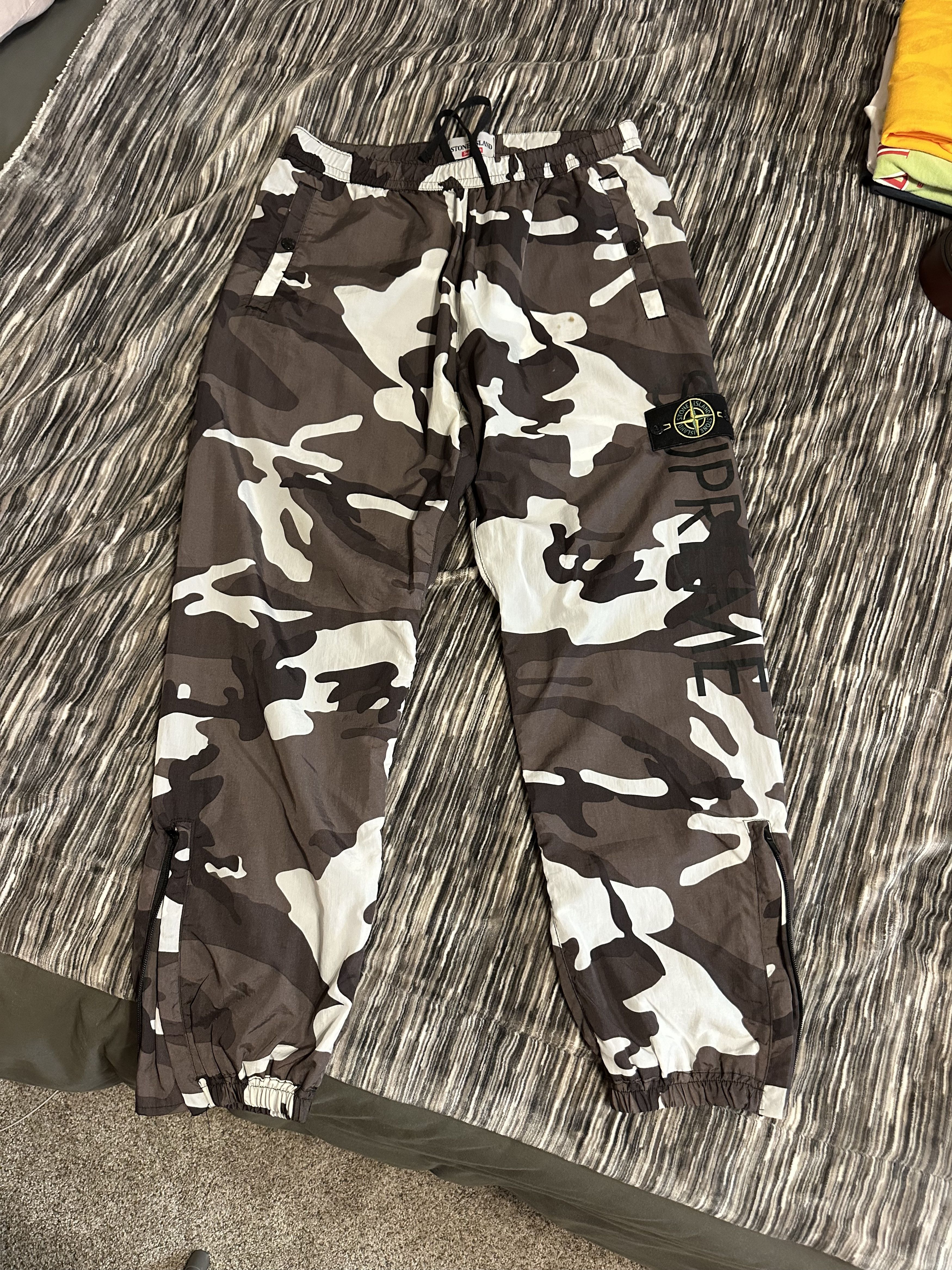 Stone Island × Supreme Supreme Stone Island Painted Camo Nylon