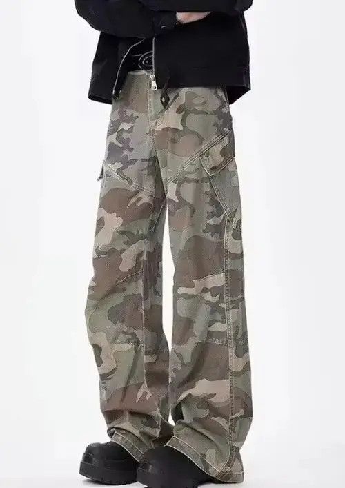 Jean Asakawa x Arisa Cargo Camo Stacked Pants Size US 27 - 6 Thumbnail