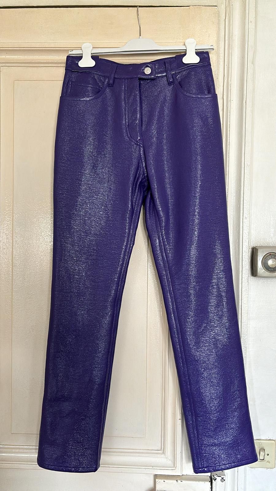 Courreges Courrèges Vinyl Pants 'Ultraviolet' Size 26" / US 2 / IT 38 - 2 Thumbnail