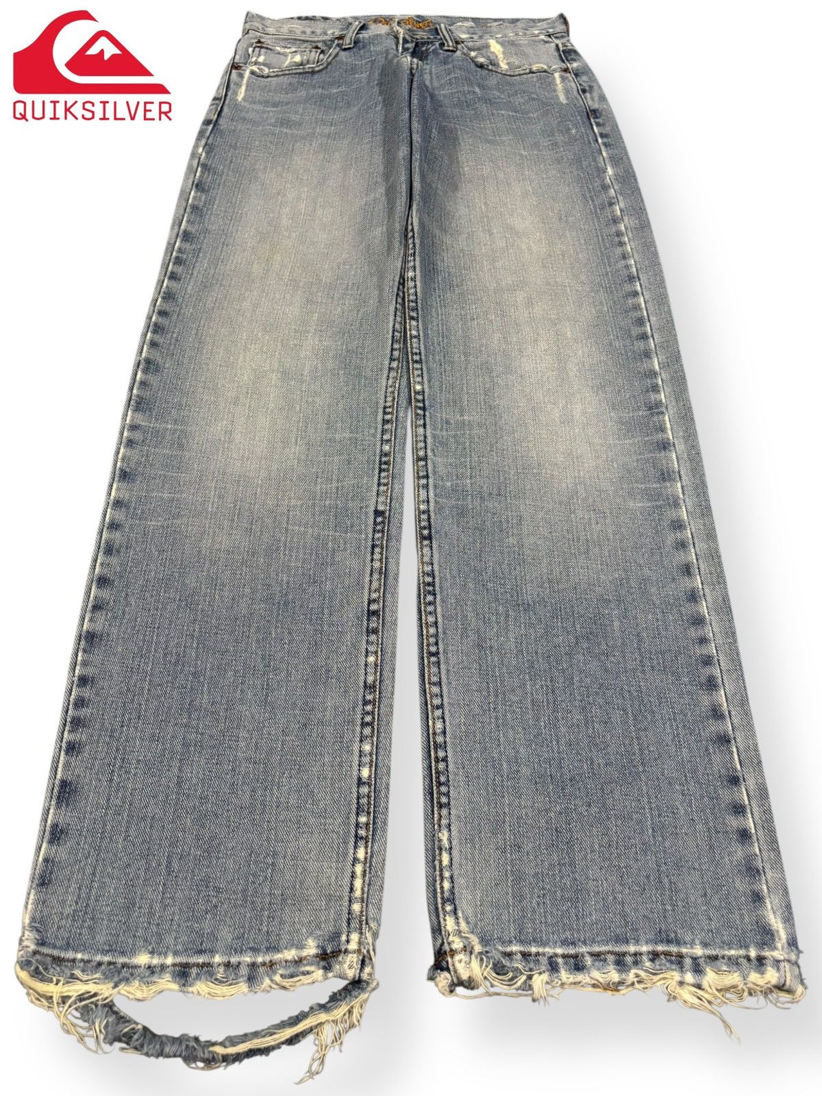 Quiksilver Vintage Quiksilver Light Washed Regular Fit Distressed Jeans Size US 29 - 1 Thumbnail