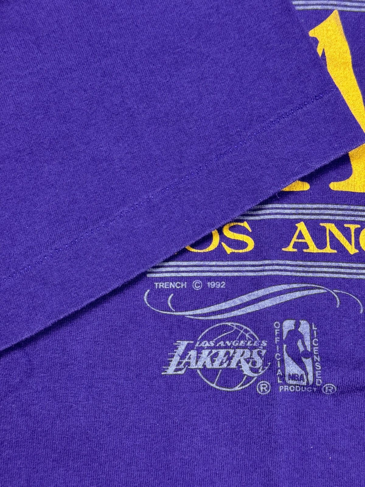 NBA × Vintage Vintage rare t shirt NBA Lakers 1992s original casual item Size US XL / EU 56 / 4 - 6 Thumbnail