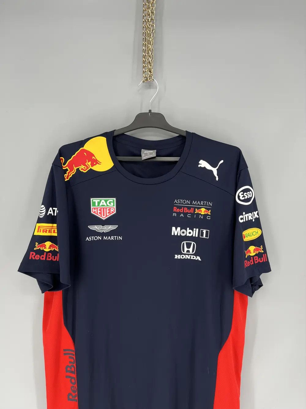 Formula 1 Aston Martin Red Bull Racing Team Puma F-1 Tee y2k Size US XXL / EU 58 / 5 - 6 Thumbnail