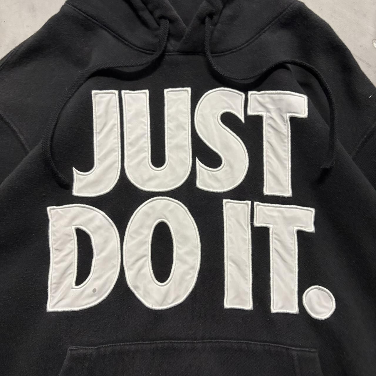 Vintage Crazy Vintage Y2K/2000s Nike Center SpellOut Embroidered “Just Do It“ Hoodie! Size US M / EU 48-50 / 2 - 2 Thumbnail