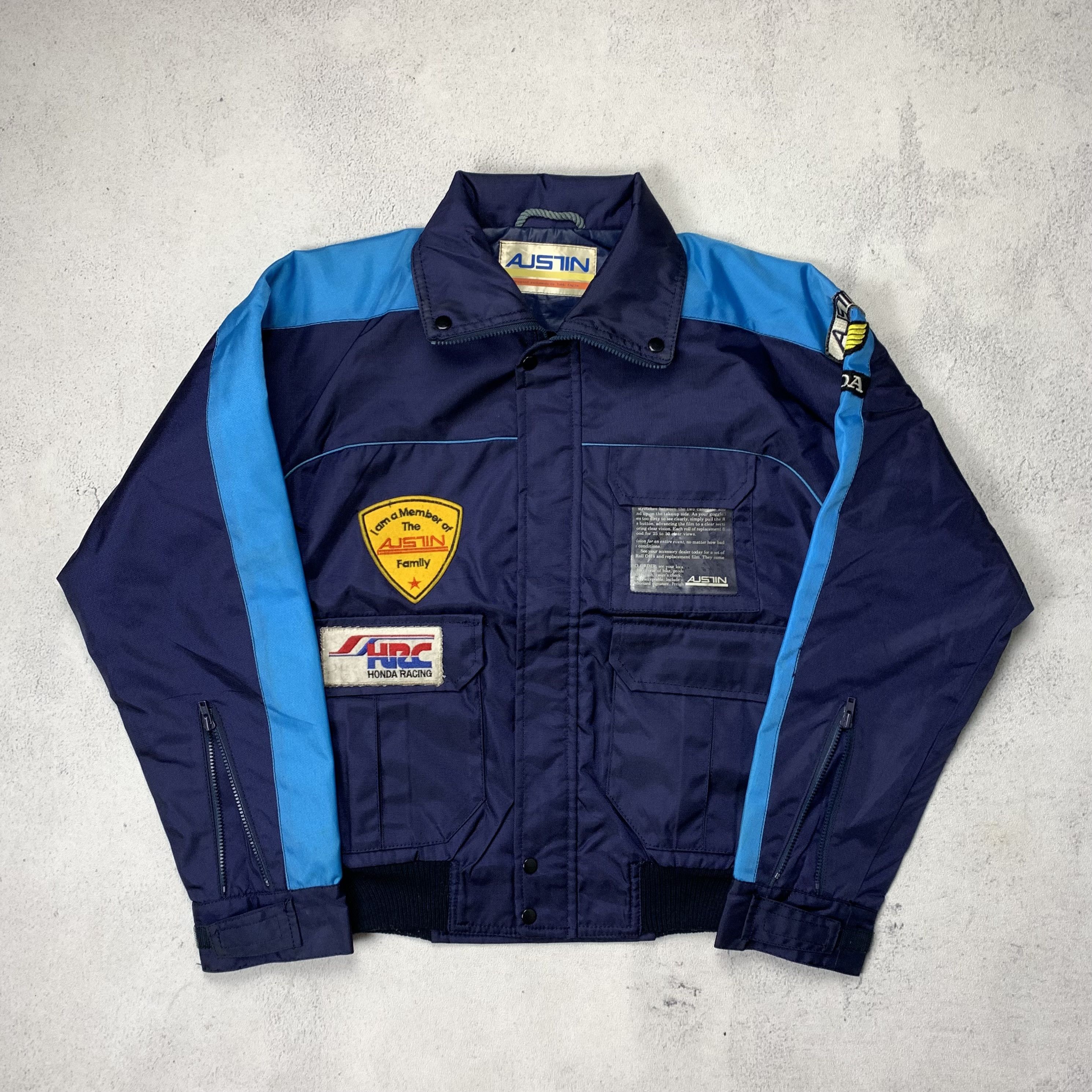 image of Vintage Hrc Honda Racing Austin Jacket in Navy, Men's (Size Small)