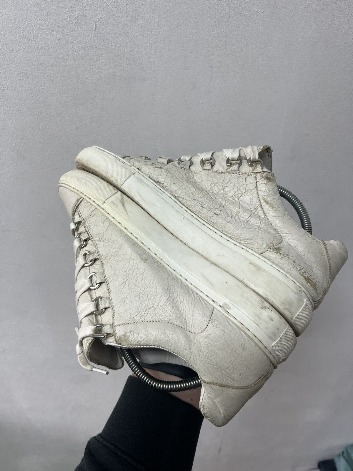 Balenciaga Balenciaga Arena Leather Low Sneaker White Size 7 Size US 7 / EU 40 - 8 Thumbnail