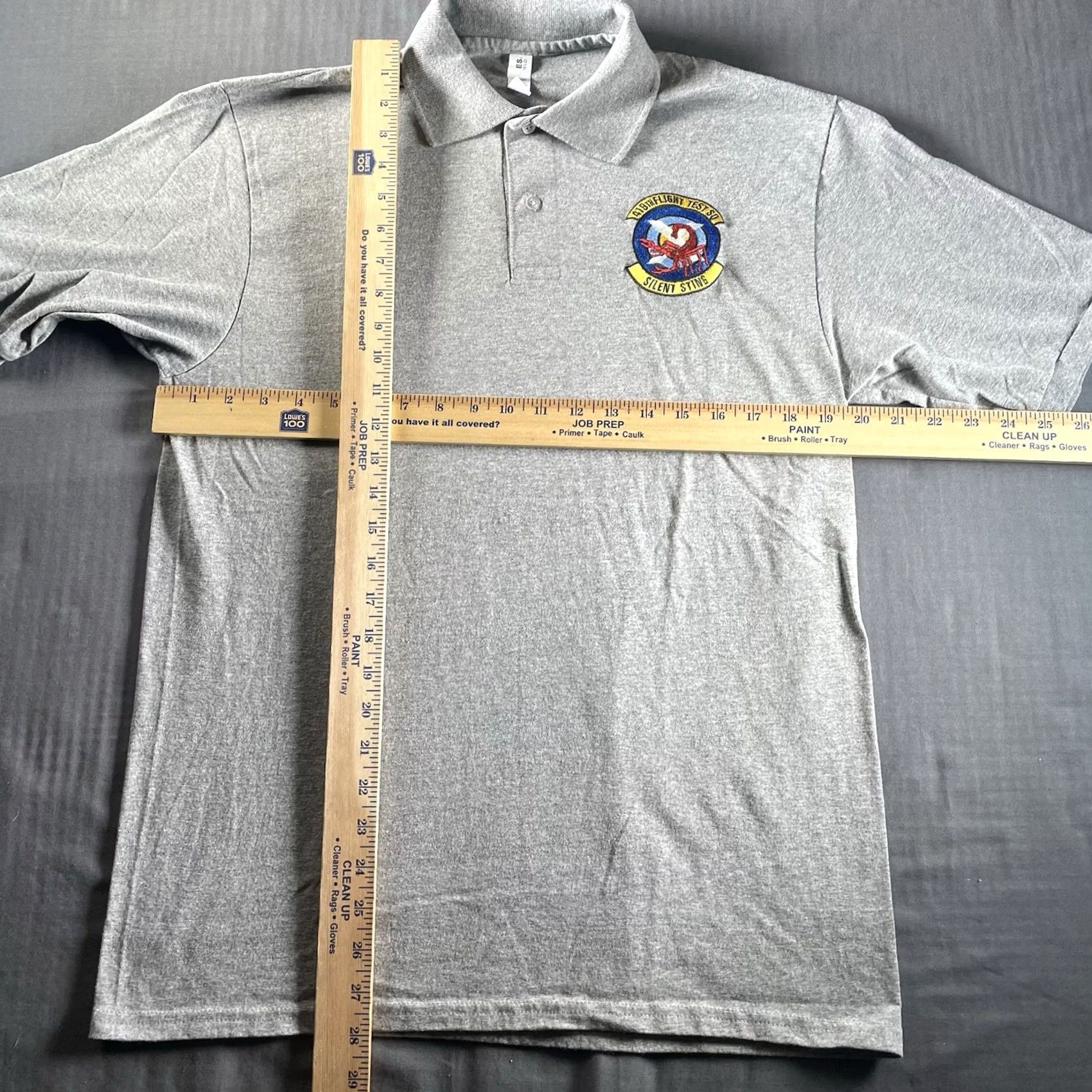 Vintage Edwards Air Force Base B2 Spirit 419th Flight Polo Medium Mens Gray Silent Strong Size US M / EU 48-50 / 2 - 5 Thumbnail