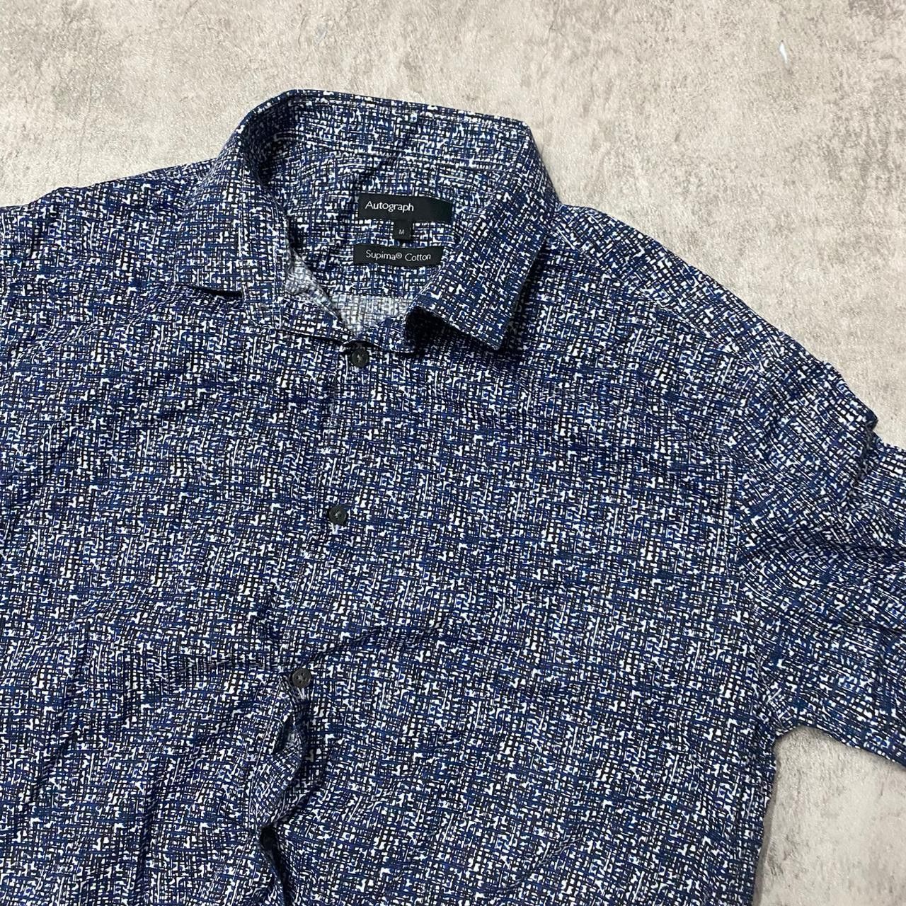 Other Blue and white button-up shirt #mensfashion Size US M / EU 48-50 / 2 - 2 Thumbnail