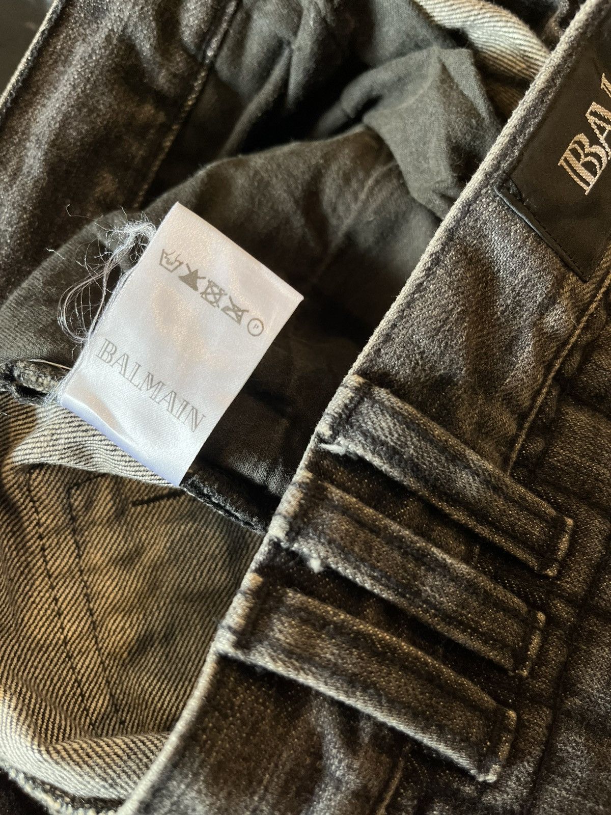 Balmain Decarnin quilted heavy biker jeans Size US 30 / EU 46 - 9 Thumbnail