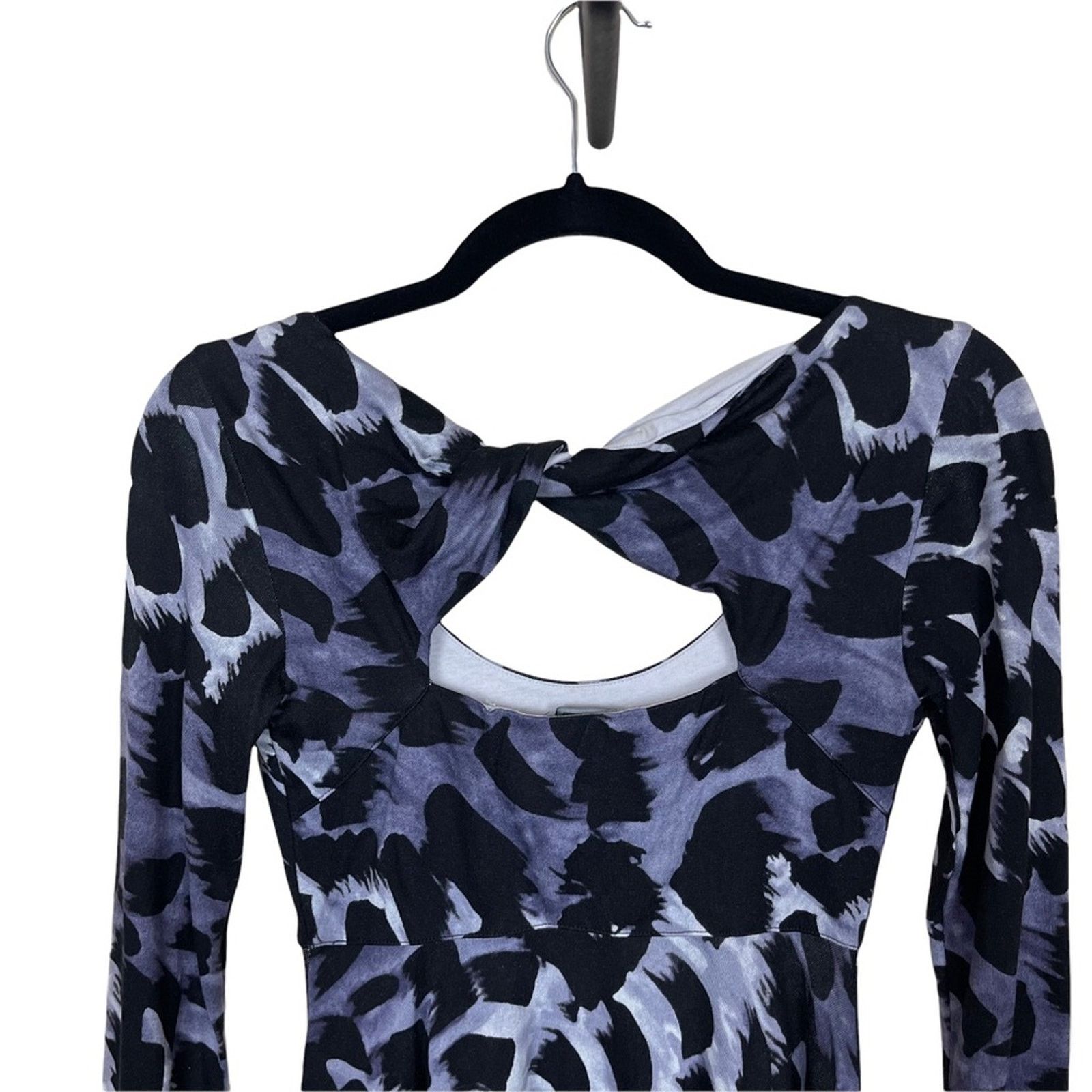 Armani Exchange Armani Exchange Fit and Flare Twist Open Back Dress XS Size XS / US 0-2 / IT 36-38 - 6 Thumbnail