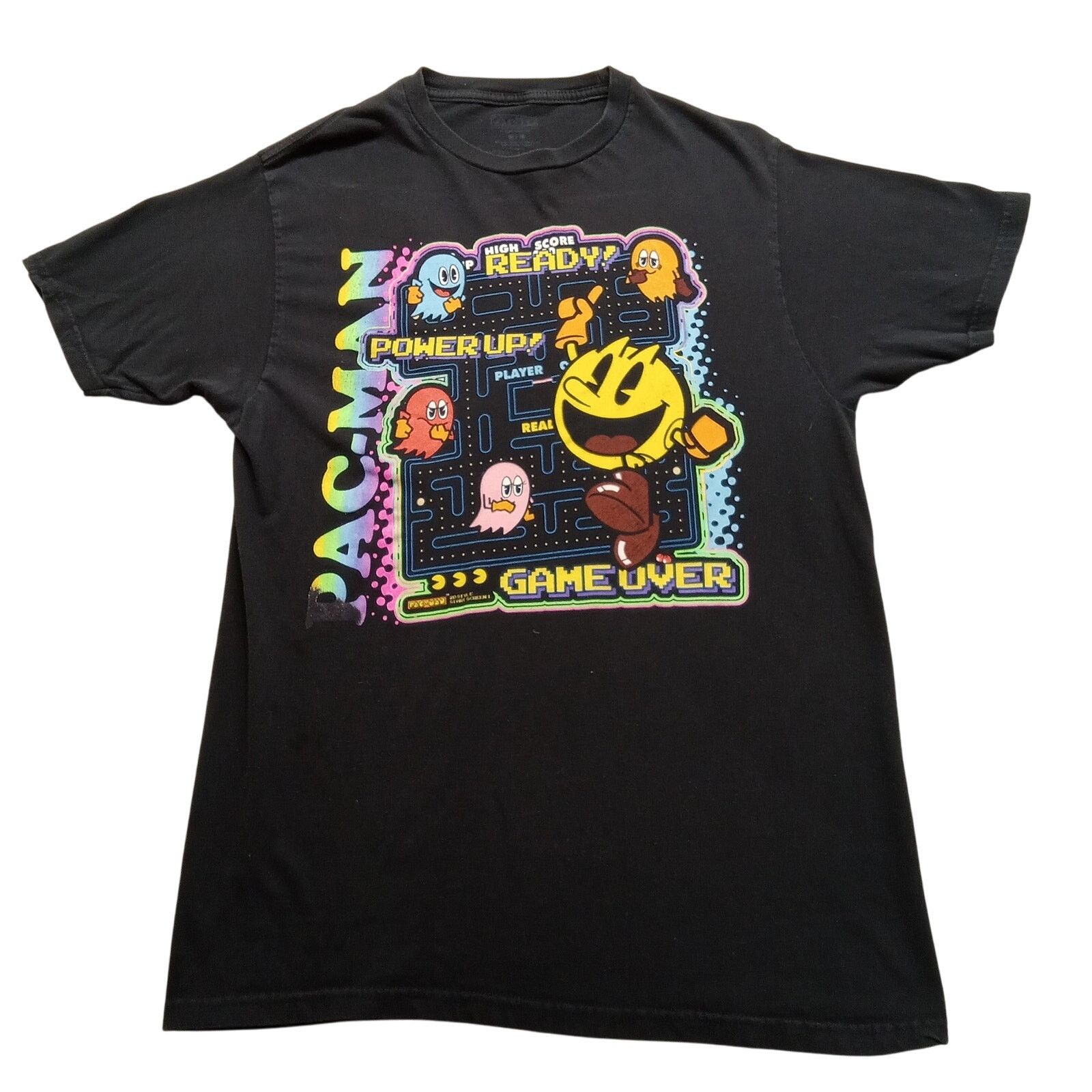 & Other Stories 90s Style Pac-Man T-Shirt M Men's Short Sleeve Black Size US M / EU 48-50 / 2 - 1 Thumbnail