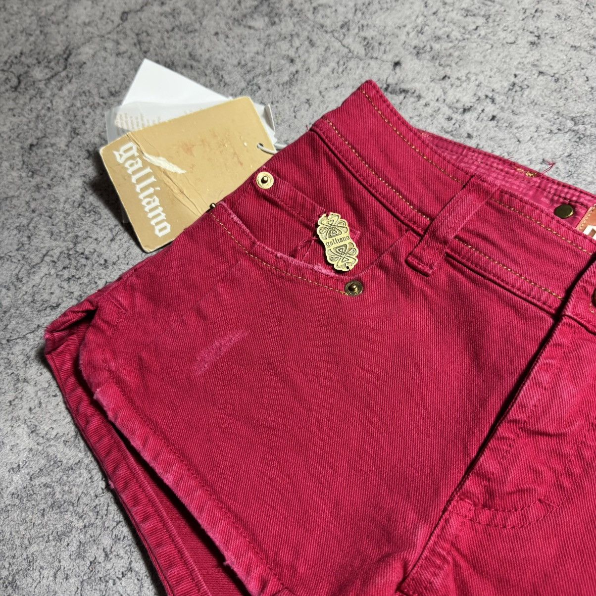 John Galliano NEW Galliano Y2K 00s Mini Shorts Size 24" / US 00 / IT 34 - 5 Thumbnail