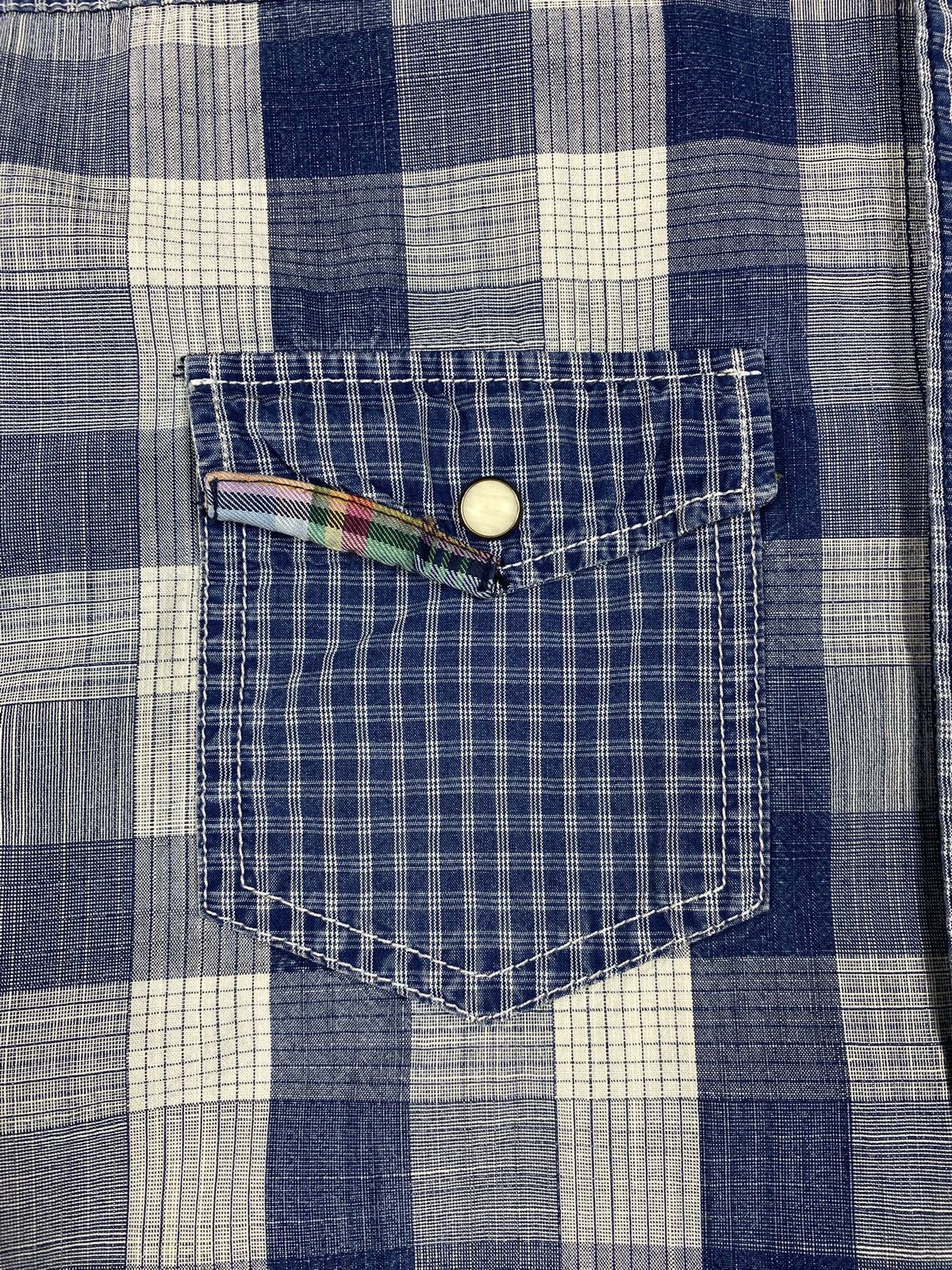 Desigual Desigual Patchwork Plaid Blue Western Button Up Shirt Size US M / EU 48-50 / 2 - 6 Thumbnail