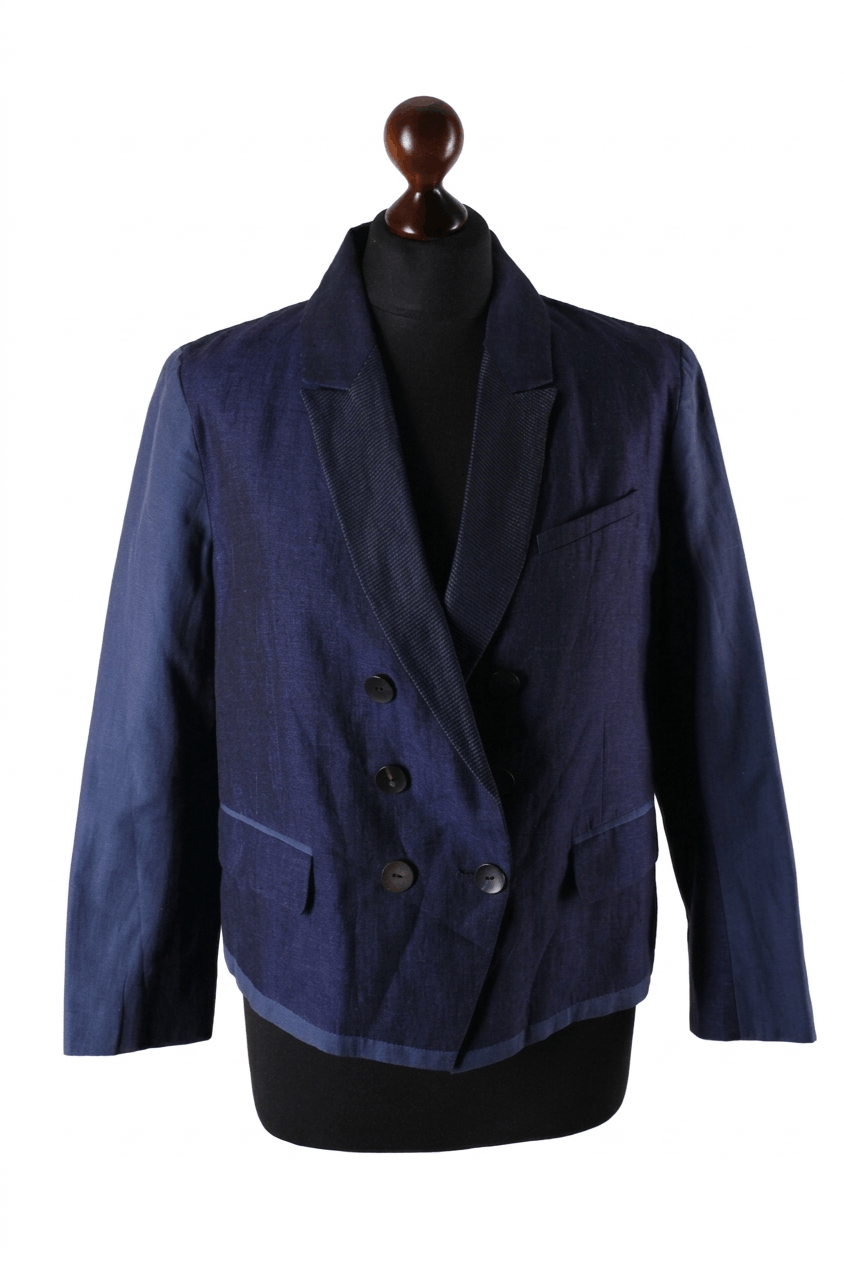 Belvest Women's Kenzo Défilé Double Breasted Blazer Navy Blue Jacket Size M / US 6-8 / IT 42-44 - 1 Thumbnail