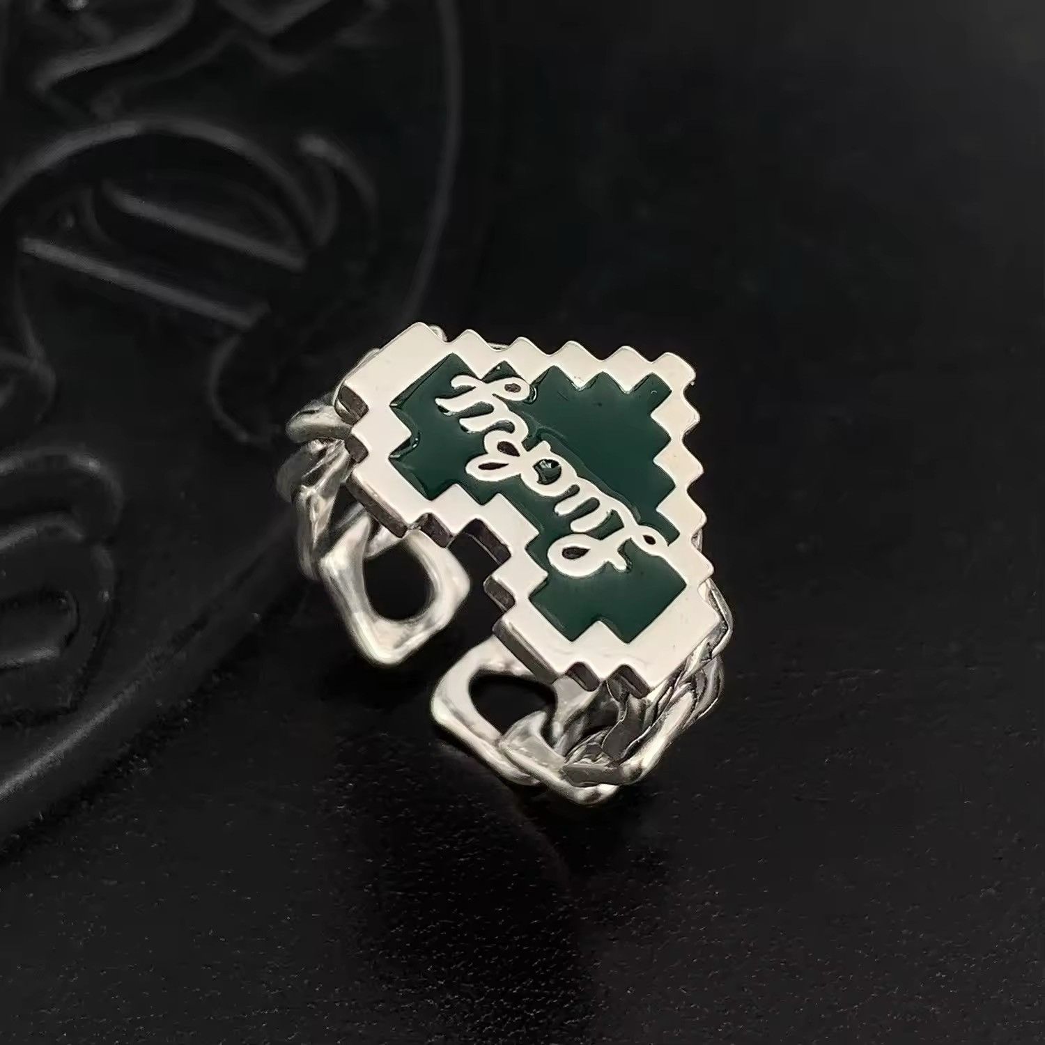Other Luky Letter Heart Resizeable Ring Size ONE SIZE - 4 Thumbnail