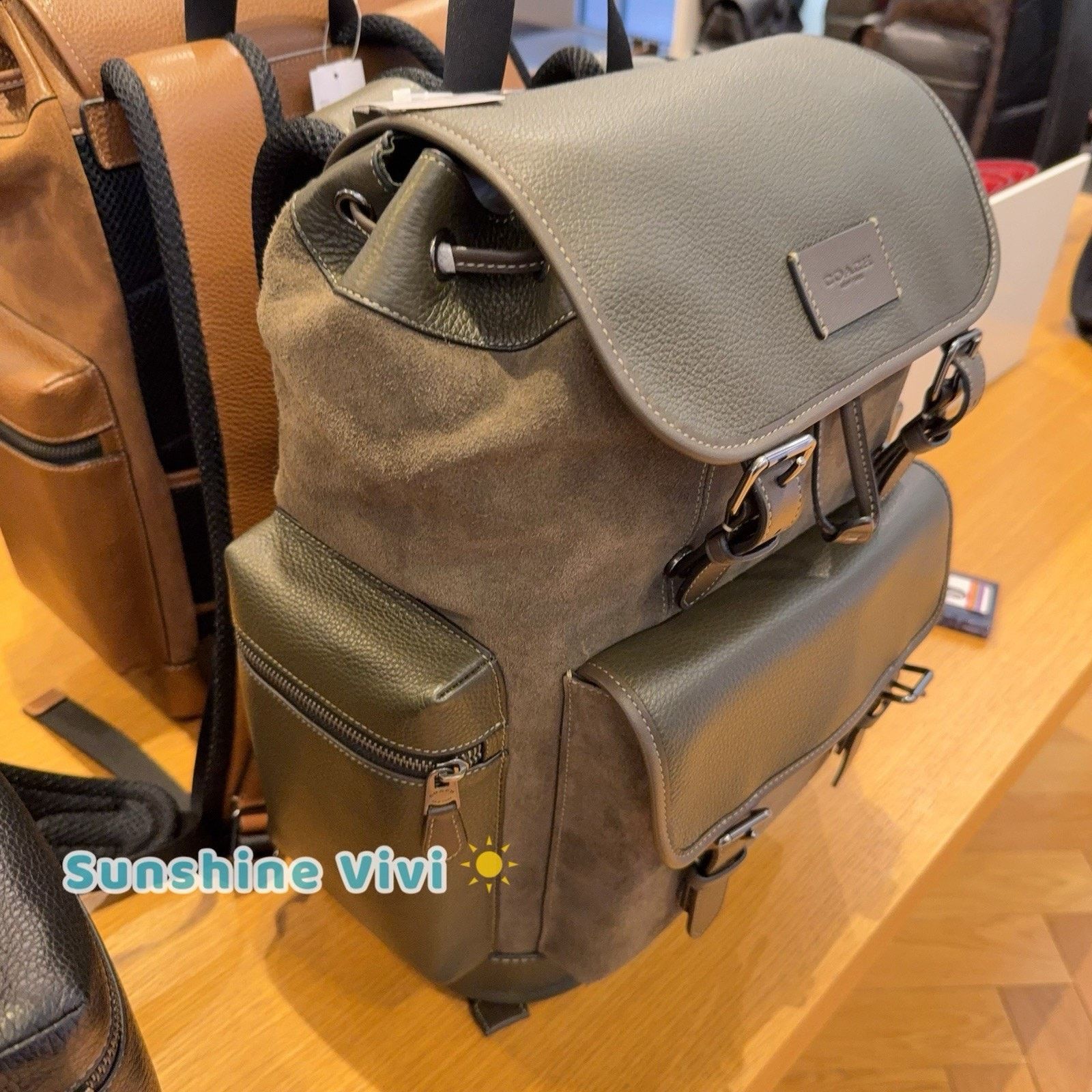 Coach NWT Coach MEN's Sprint Backpack CCG12 suede Uniform Green Size ONE SIZE - 3 Thumbnail