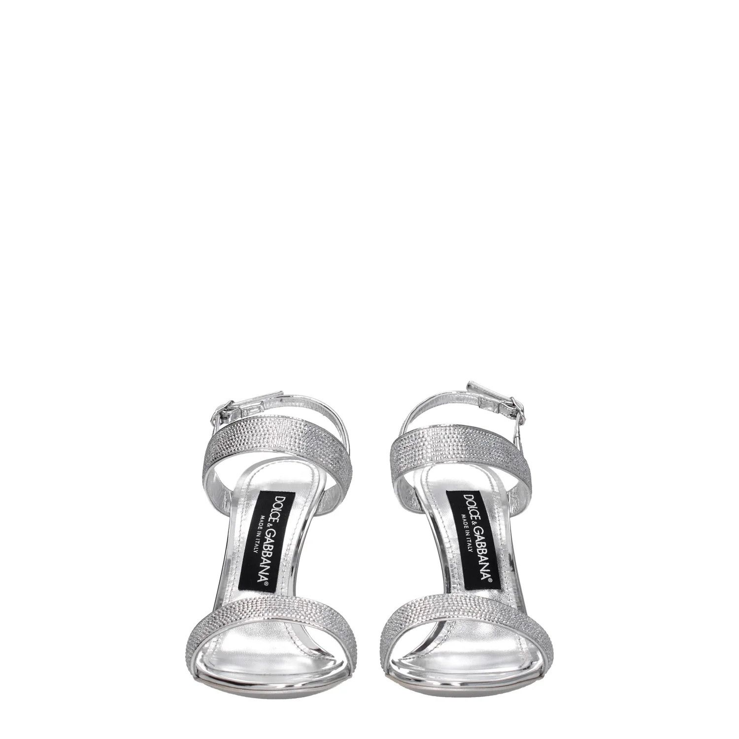 Dolce & Gabbana ob1o1e1124 Satin Sandals in Silver Size US 10 / IT 40 - 3 Thumbnail