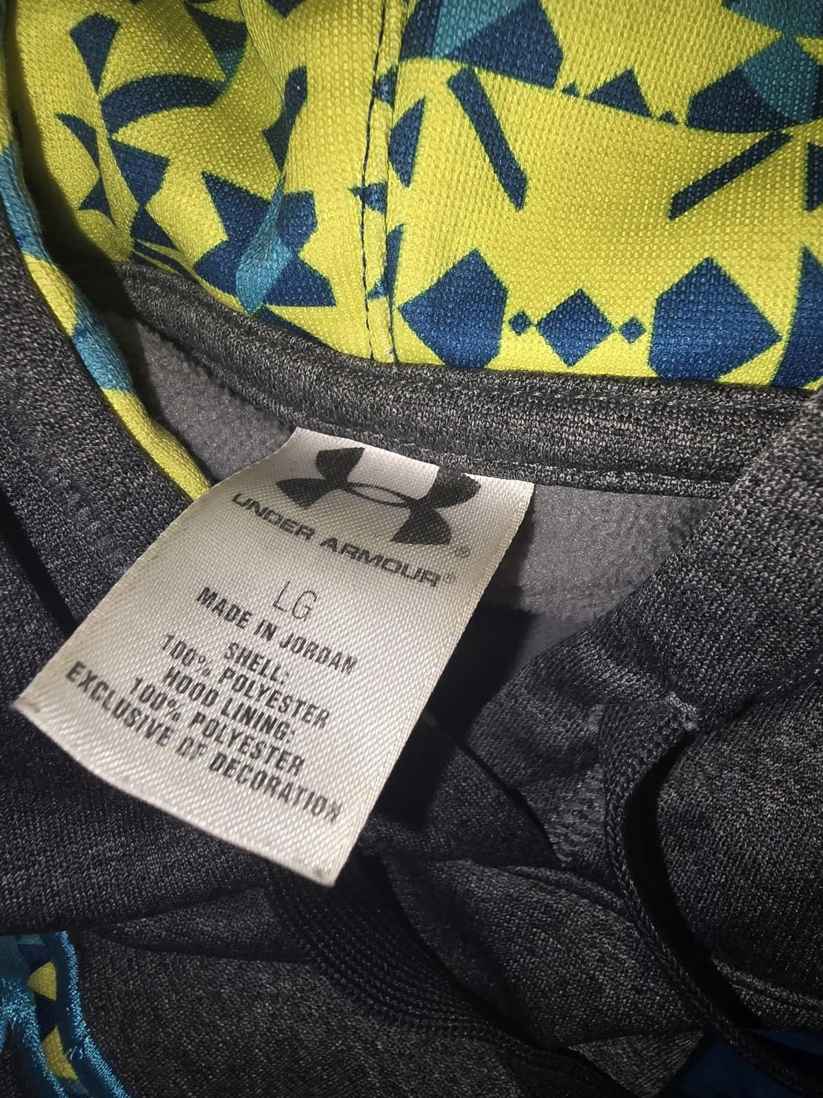 Under Armour Under Armour Gray Hoodie with Colorful Lining Size L / US 10 / IT 46 - 2 Thumbnail