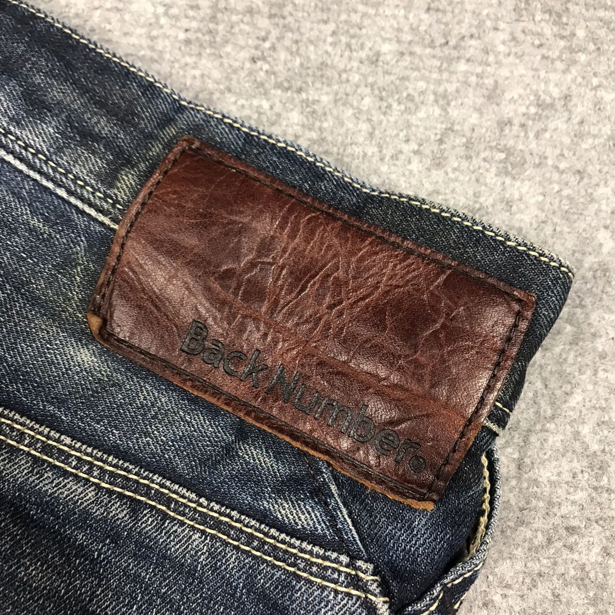 Japanese Brand Distressed Denim Back Number Japan Denim pants Size US 33 - 11 Thumbnail