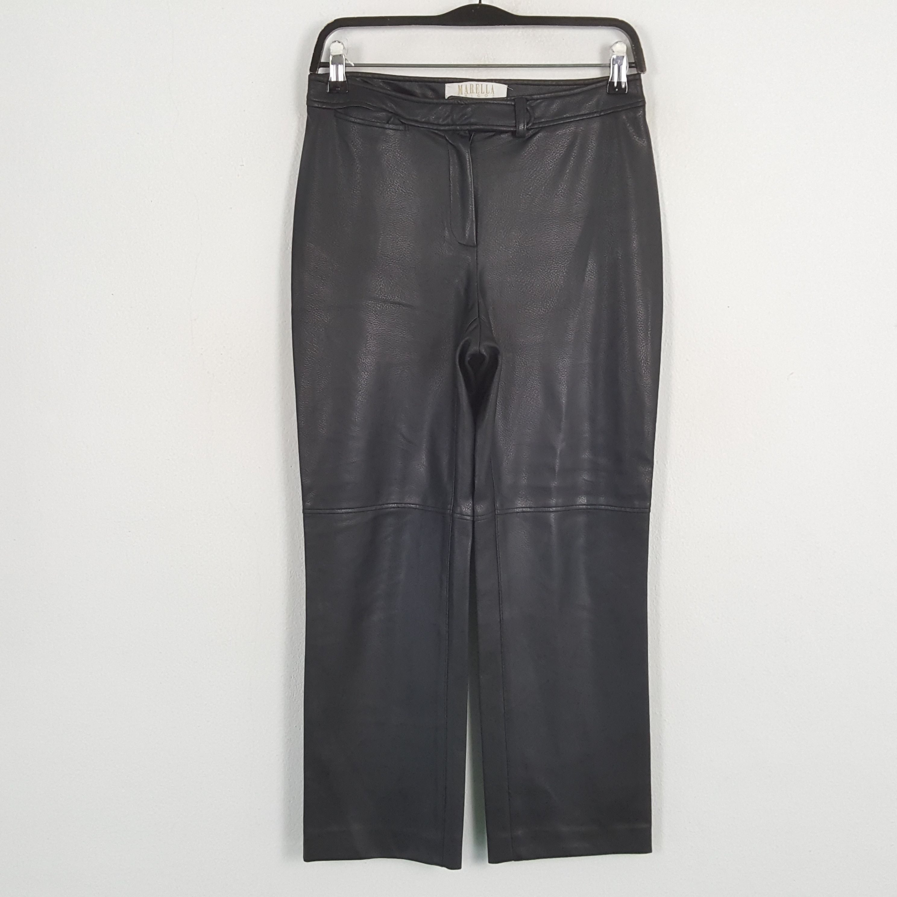 Marella × Vintage MARELLA TRICOT Italian Fashion Style Leather Pants Size 28" / US 6 / IT 42 - 1 Thumbnail
