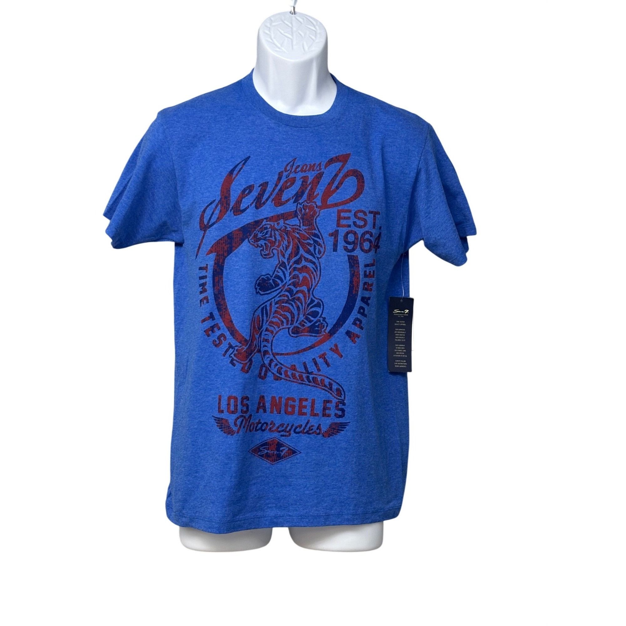 Other Seven7 Men’s Short Sleeved Crew Neck Graphic Tee, Royal Heat Size US S / EU 44-46 / 1 - 2 Thumbnail