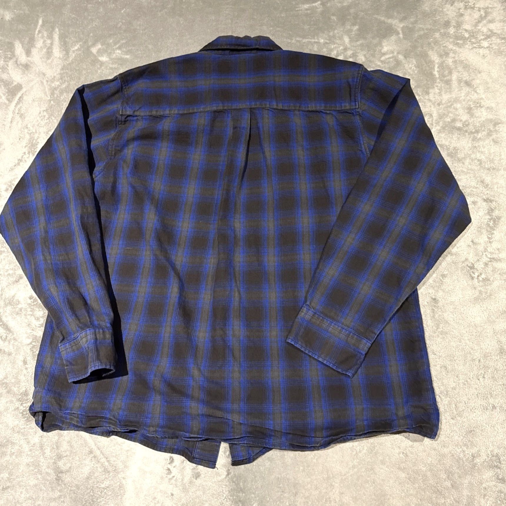 Vintage Dixxon The Arc FR Flannel Mens 2XL Blue Black Checkered Button Up Long Sleeve Size US XXL / EU 58 / 5 - 7 Thumbnail