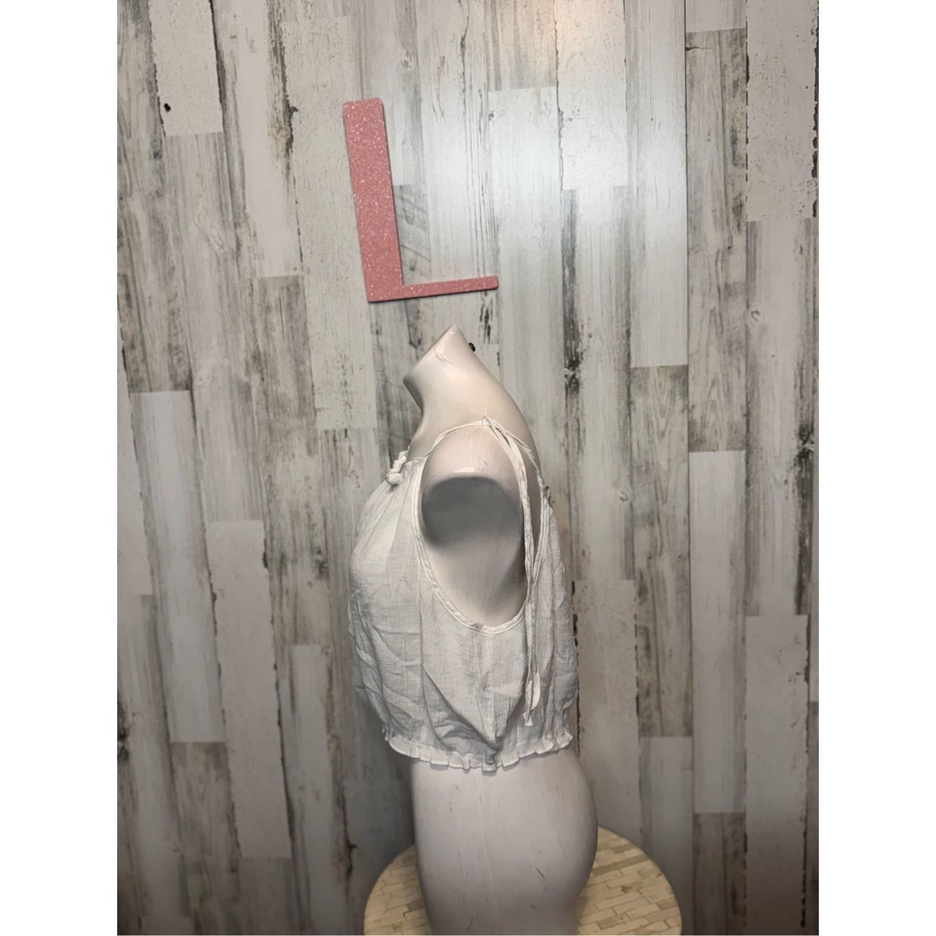 H&M H&M Divided White Tie Strap Crop Top Women’s Size L Size L / US 10 / IT 46 - 2 Thumbnail