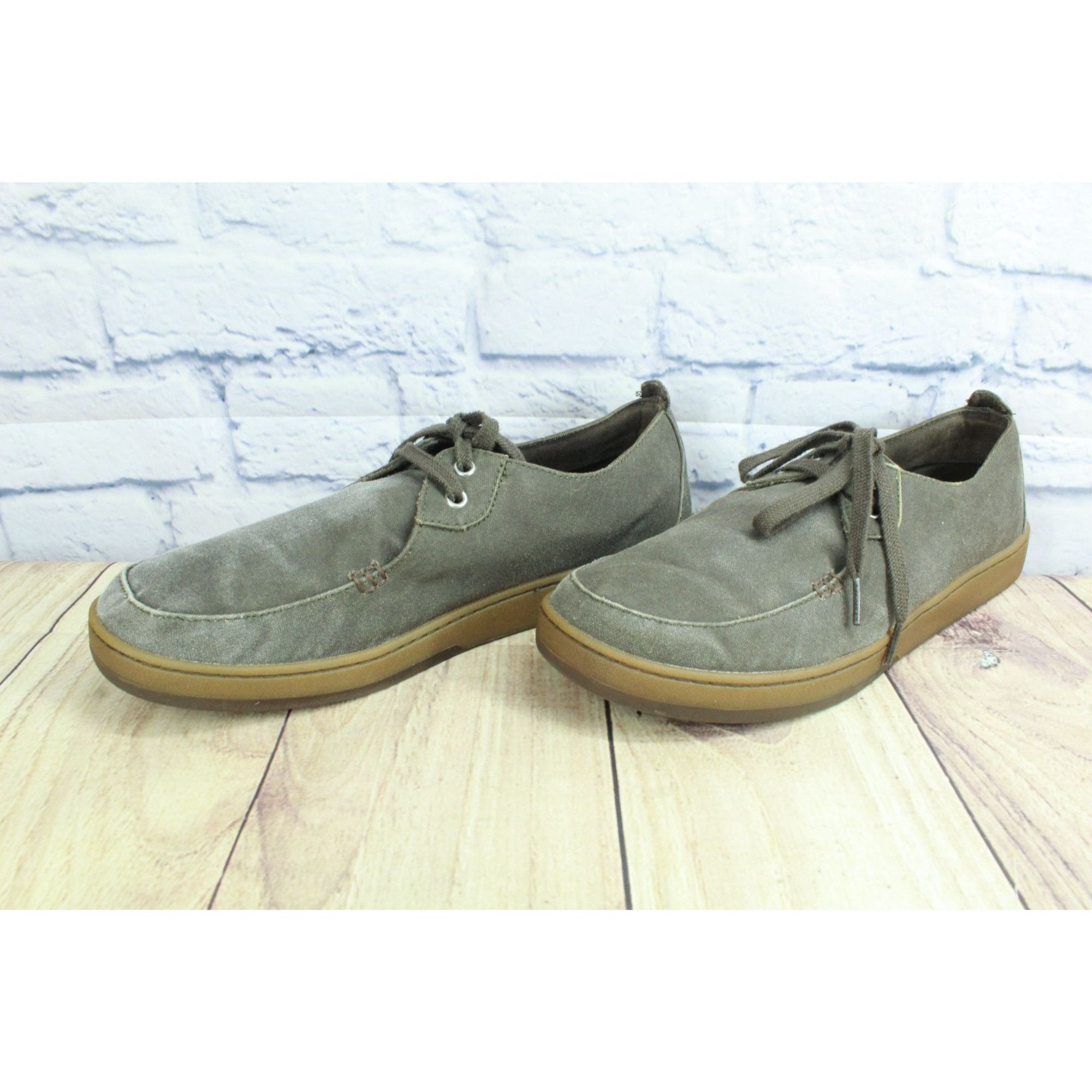 L.L. Bean LL Bean Men’s Brown Canvas 2-Eye Boat Shoes Size 11.5 Size US 11.5 / EU 44-45 - 3 Thumbnail