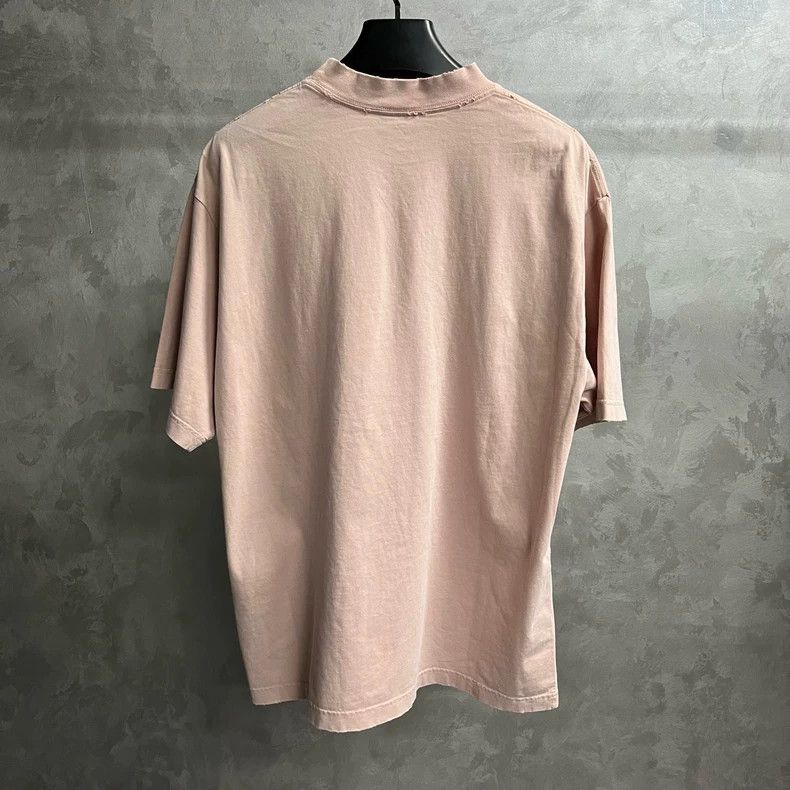 Balenciaga Balenciaga Pink letter print round neck short sleeve drop Size US S / EU 44-46 / 1 - 2 Thumbnail