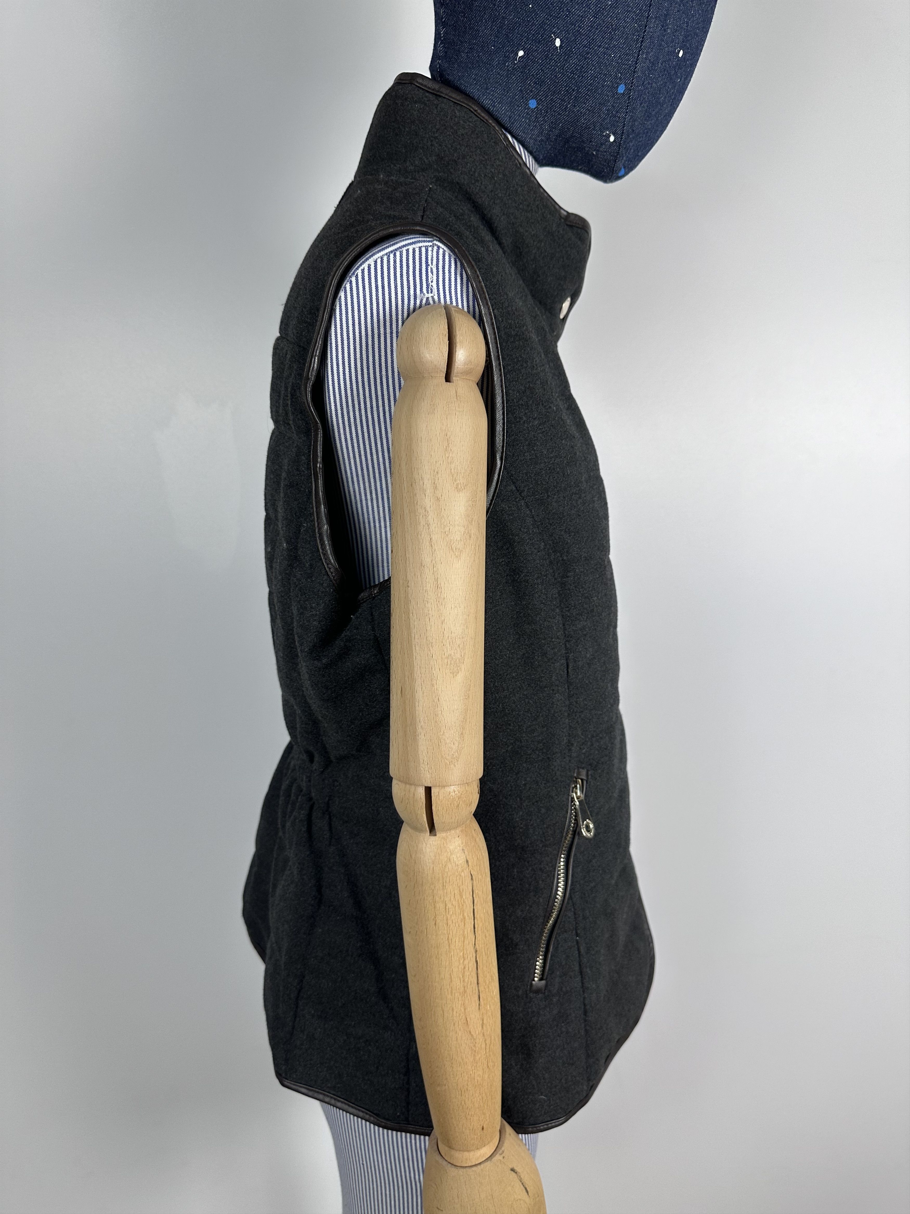Massimo Dutti Massimo Dutti Womens Wool Vest Coat Gray Size L Size L / US 10 / IT 46 - 7 Thumbnail