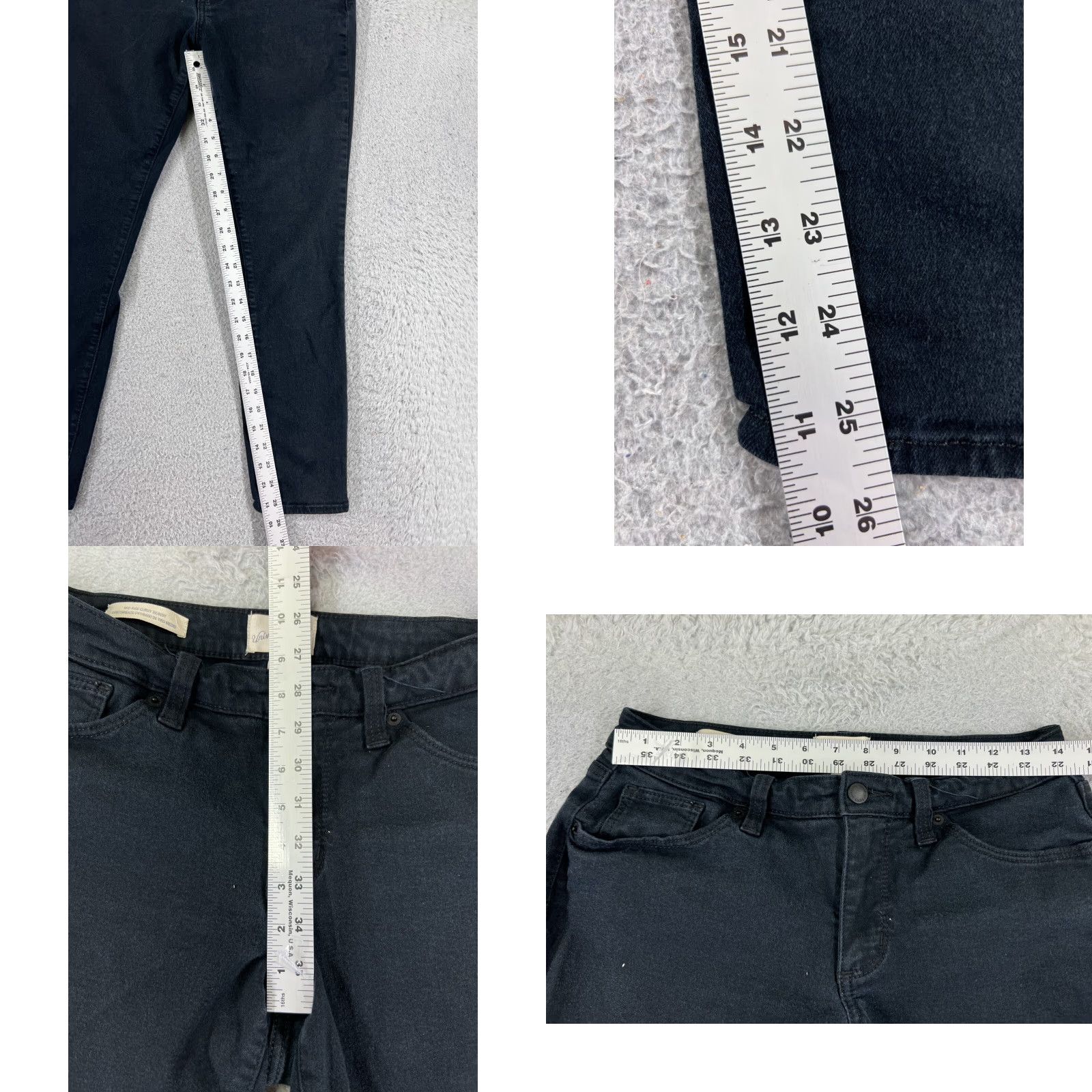 Vintage VINTAGE Universal Thread Women's Skinny Jeans Pants Size 8 Black Denim Cotton Slim Fit Size 30" / US 8 / IT 44 - 8 Thumbnail