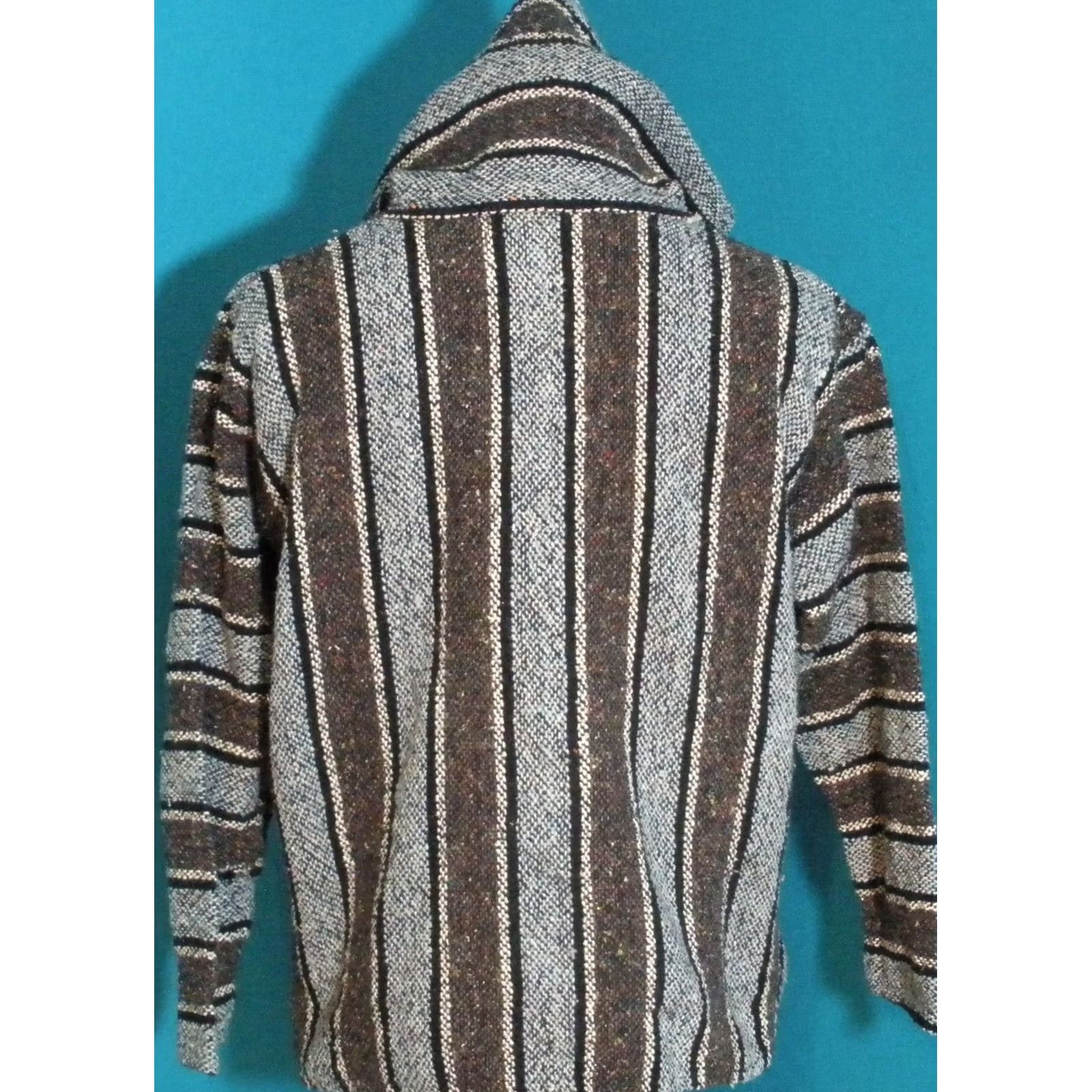 Sunspel Sunspecs Hooded Pullover Unisex Adults S/M Multicolor Striped Beach Baja Hippie Streetwear Hoodie Size US S / EU 44-46 / 1 - 3 Thumbnail