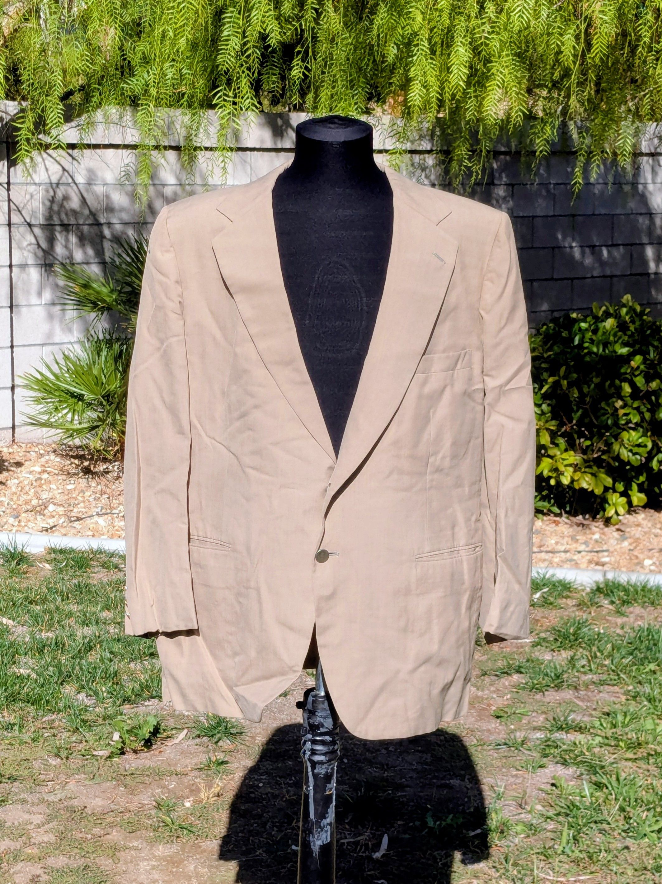 Tom James Vintage 1985 Tom James Custom Tailored 2-Button Blazer Coat Size 48S - 1 Thumbnail