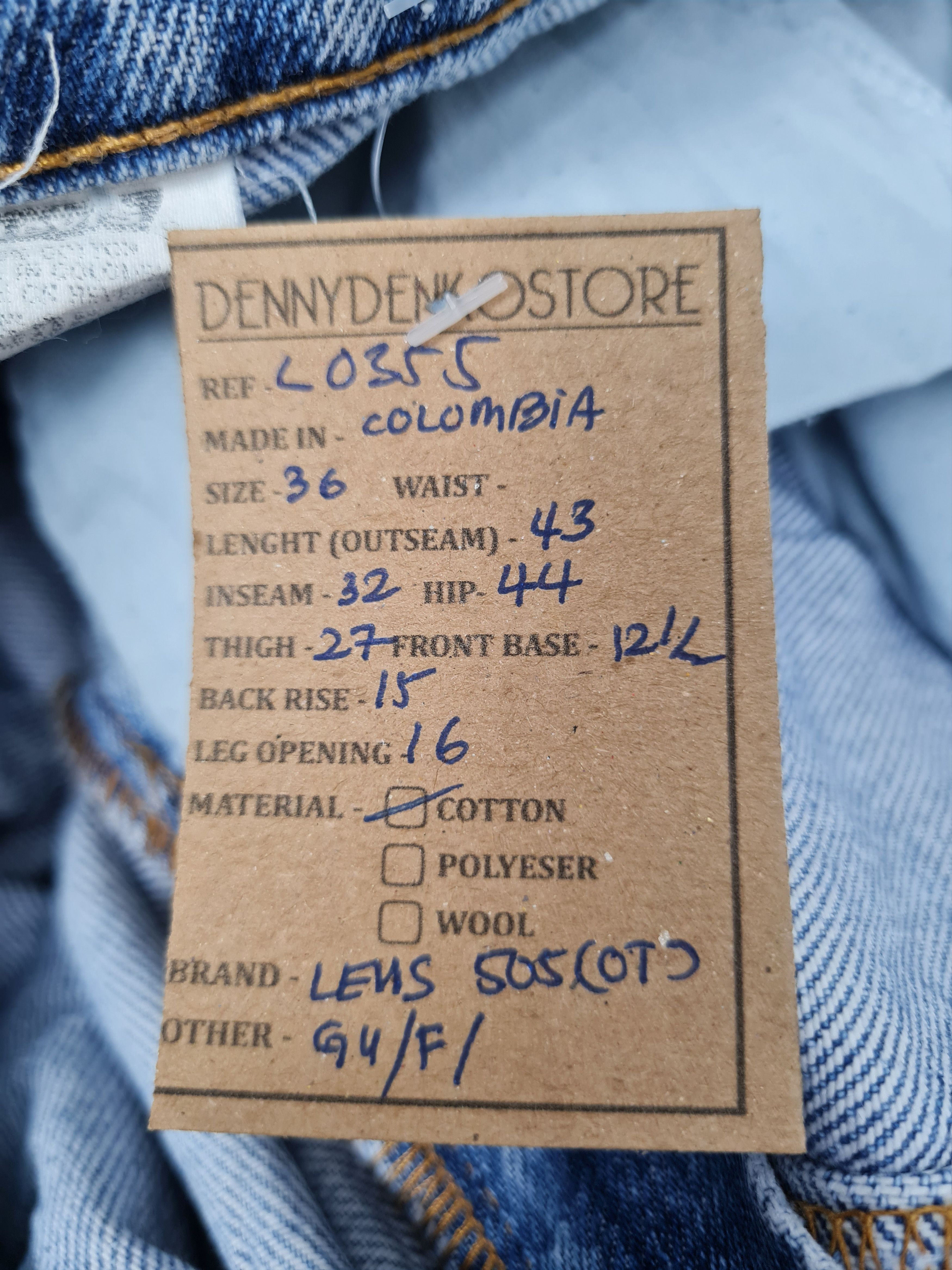 Levi's Vtg 90's LEVIS 505 Orange Tab Light Blue Jeans L0355 36X32 Size US 36 / EU 52 - 15 Thumbnail