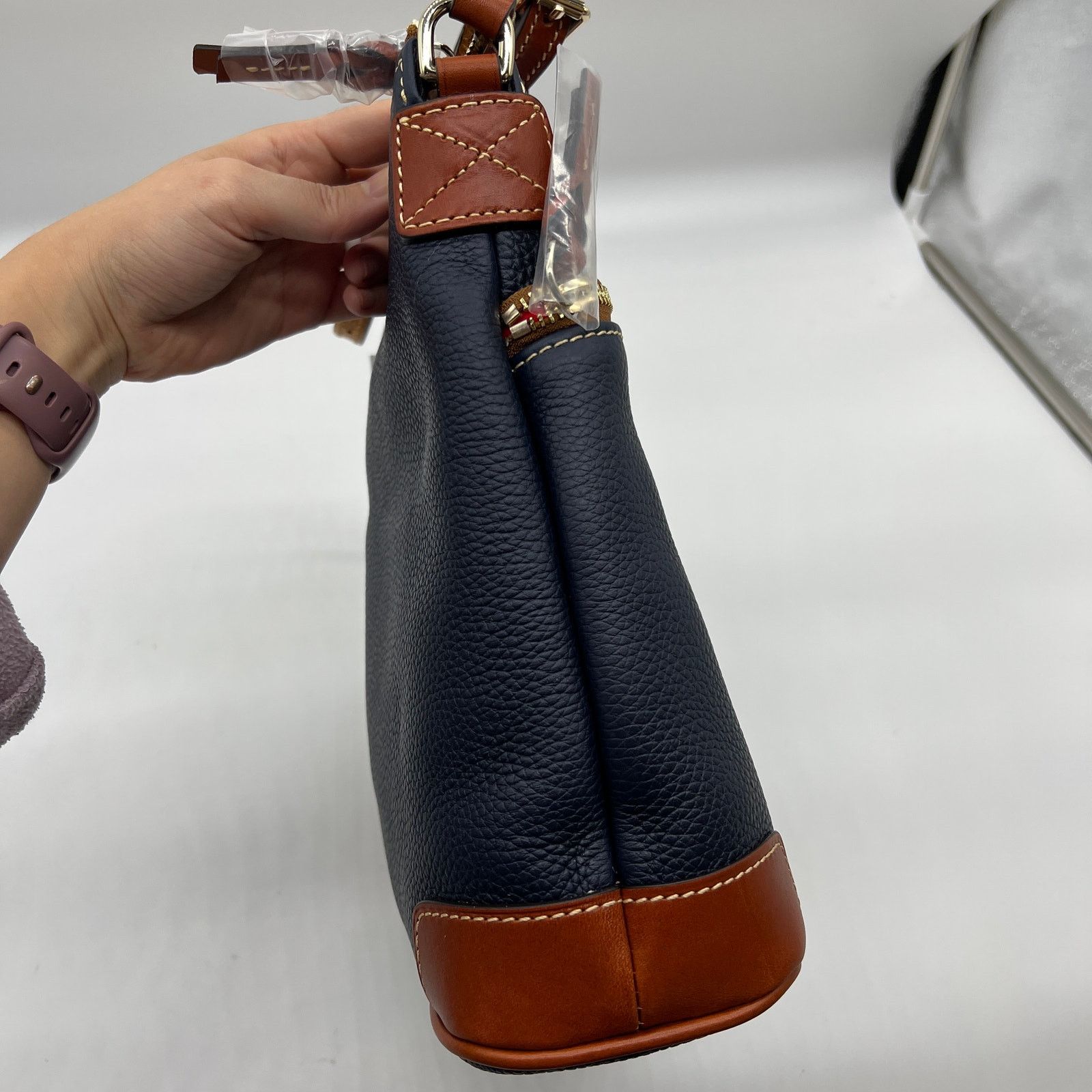 Dooney & Bourke Dooney & Bourke Pebble Leather Crossbody Bags Midnight Blue Size ONE SIZE - 4 Thumbnail
