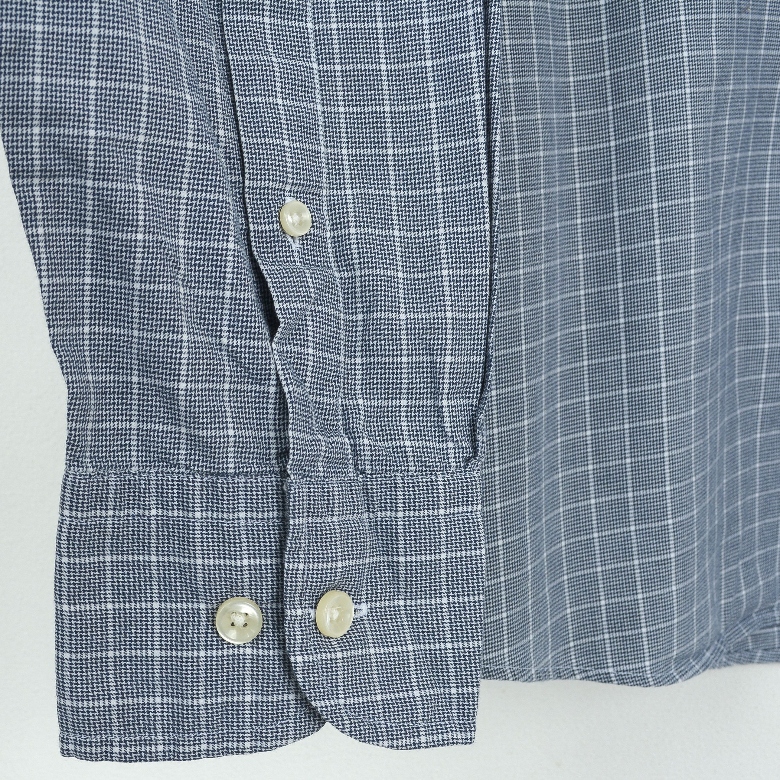 Hackett Mayfair Puppytooth Slim Men Casual Shirt Check Oxford Top Size US XL / EU 56 / 4 - 4 Thumbnail