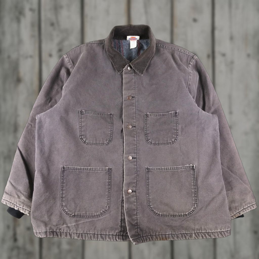 Dickies VINTAGE Dickies Chore Jacket Canvas Duck 2XL Gray Lined Casual Workwear 80s 90s Mens Coat/Jacket Zip Size US XXL / EU 58 / 5 - 1 Thumbnail