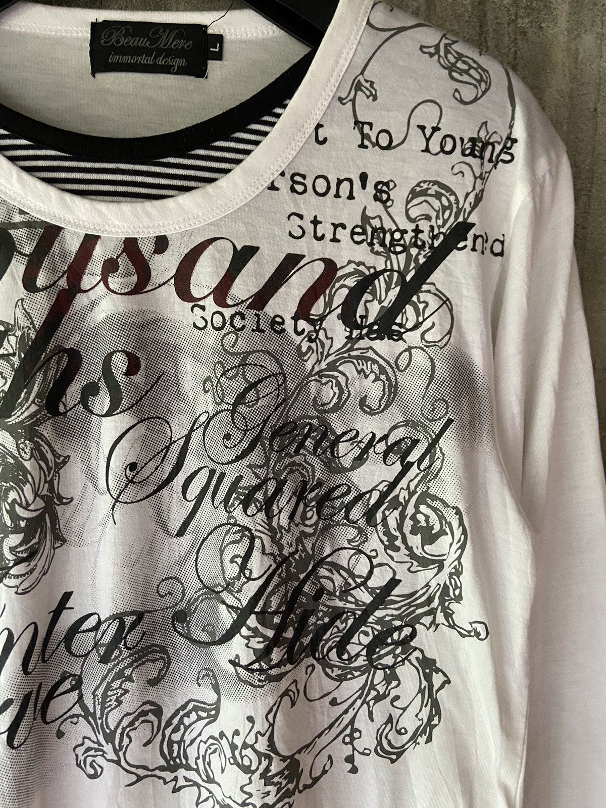 Japanese Brand BEAUMERE SKULL THOUSAND TRUTHS LONG SLEEVE Size US L / EU 52-54 / 3 - 5 Thumbnail