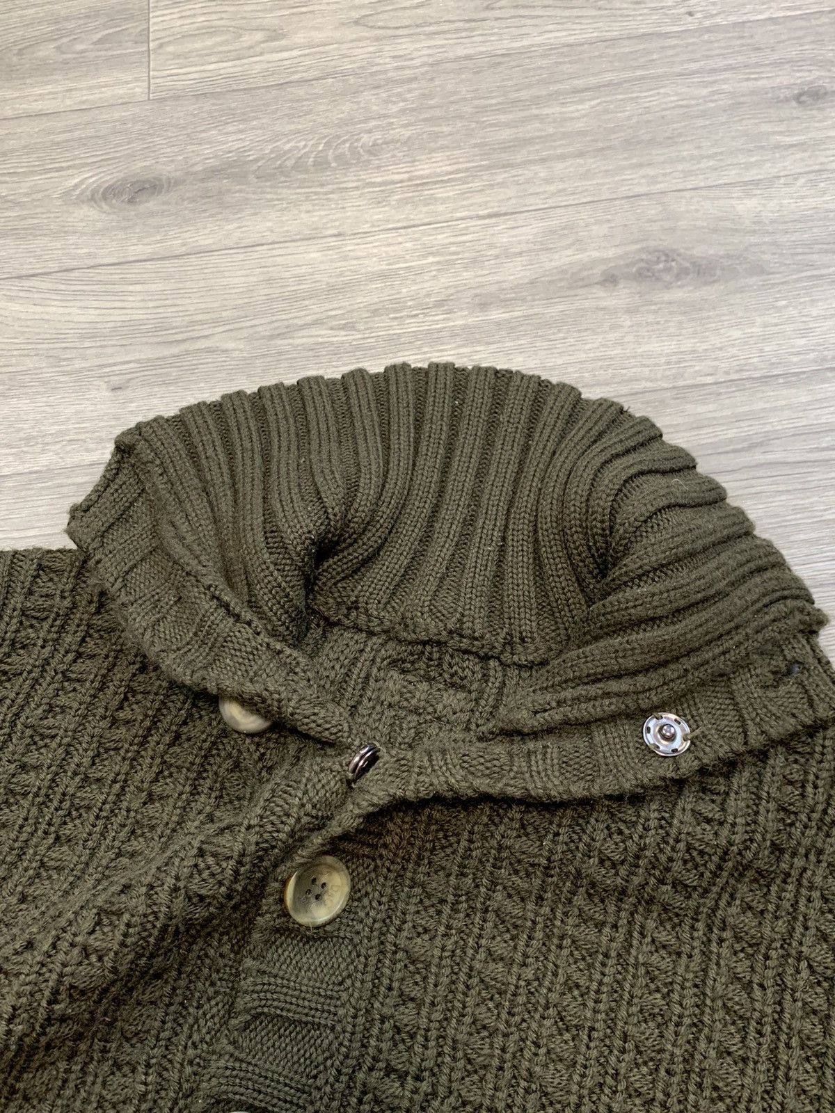 Dolce & Gabbana D&G Olive Green Cable Knit Wool Sweater XL Size US L / EU 52-54 / 3 - 6 Thumbnail