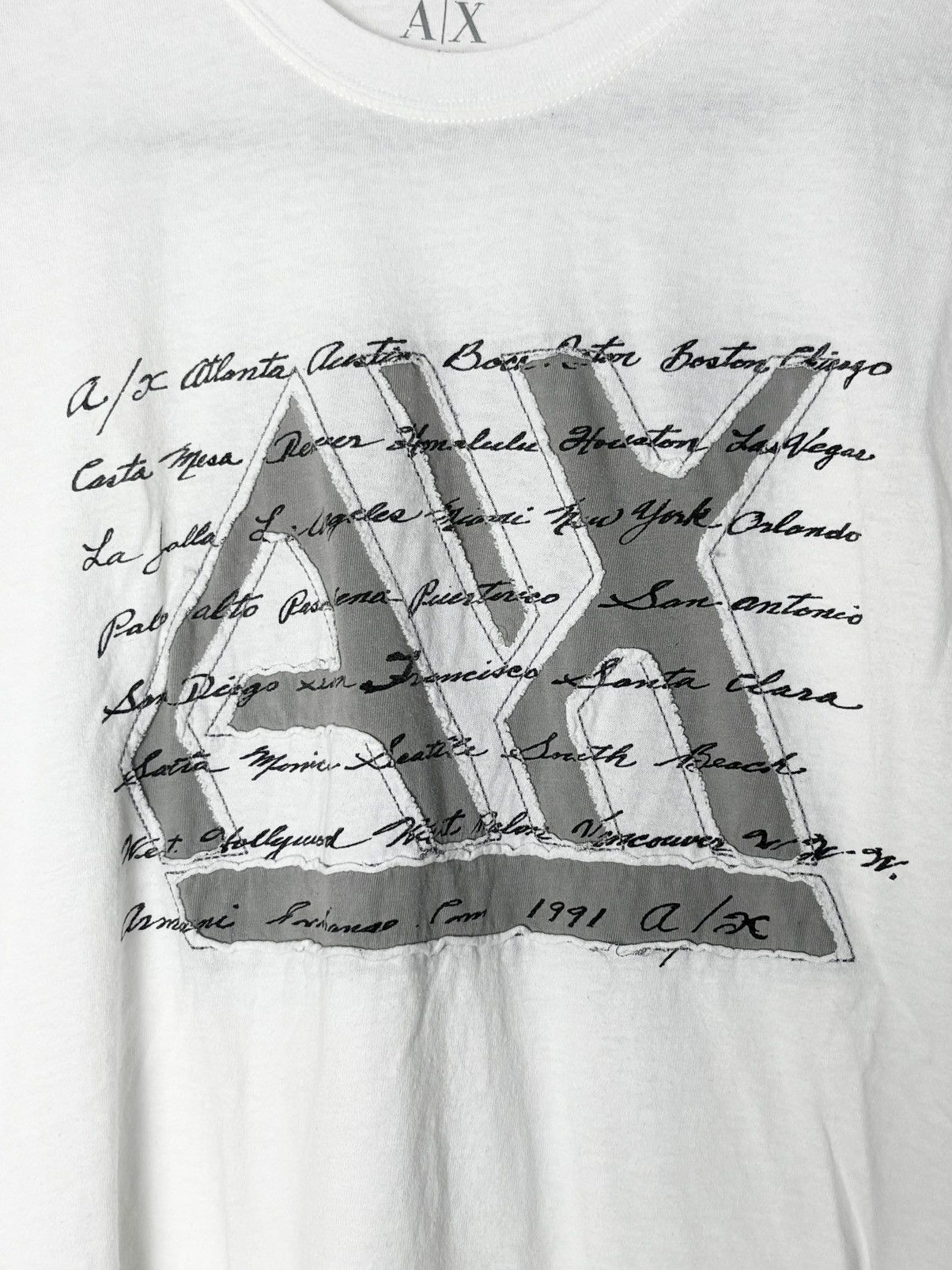 Armani Exchange Armani Exchange A/X Embroidered Logo Script Tee Size US S / EU 44-46 / 1 - 3 Thumbnail