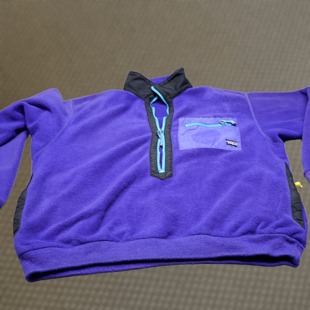 Patagonia Patagonia Sweatshirt Mens Large Purple Fleece 1/2 Zip Pullover VTG - Vintage & Size US L / EU 52-54 / 3 - 1 Thumbnail